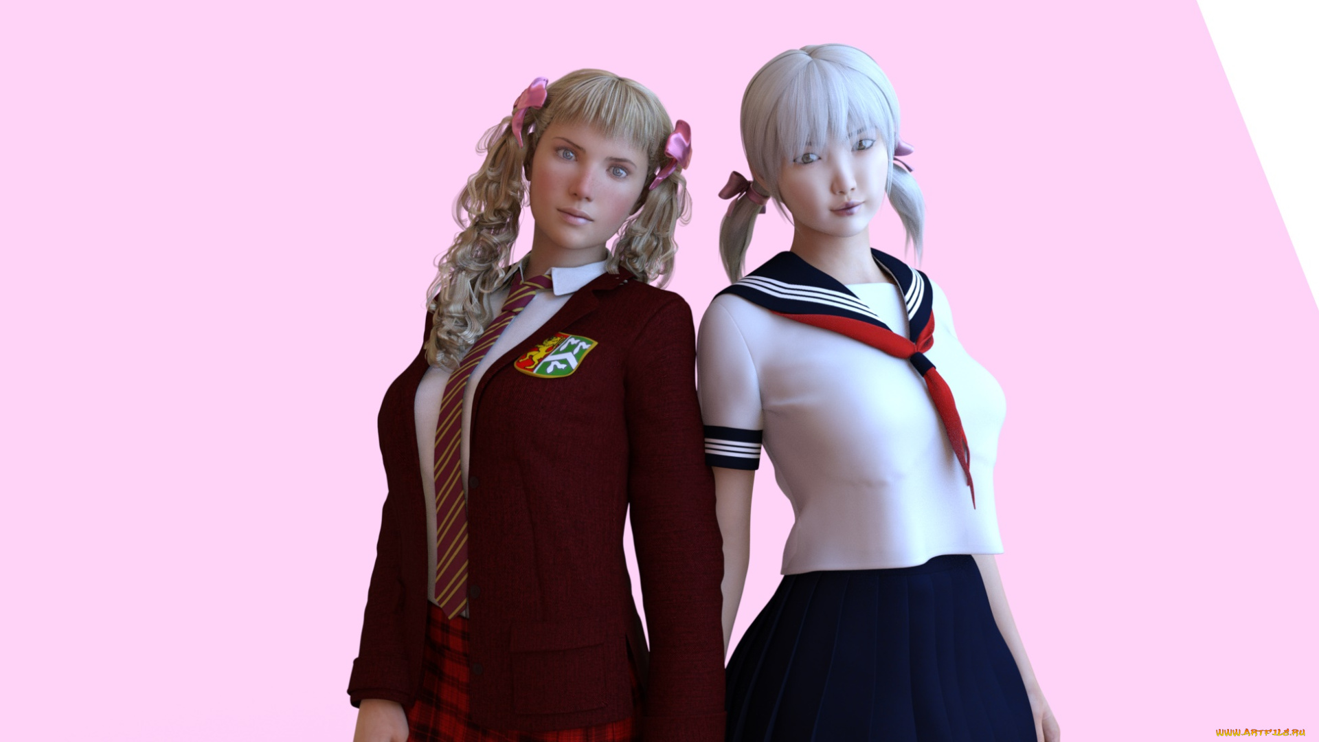 3д, графика, люди, , people, взгляд, фон, девушки