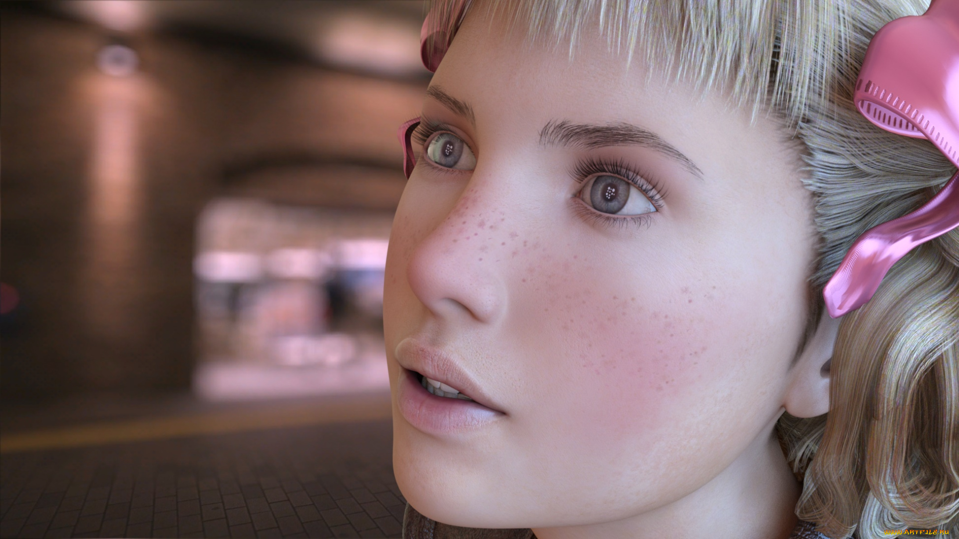 3д, графика, портрет, , portraits, фон, взгляд, девушка