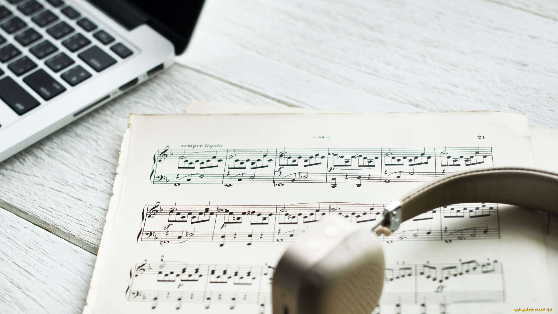 музыка, -другое, ноты, наушники