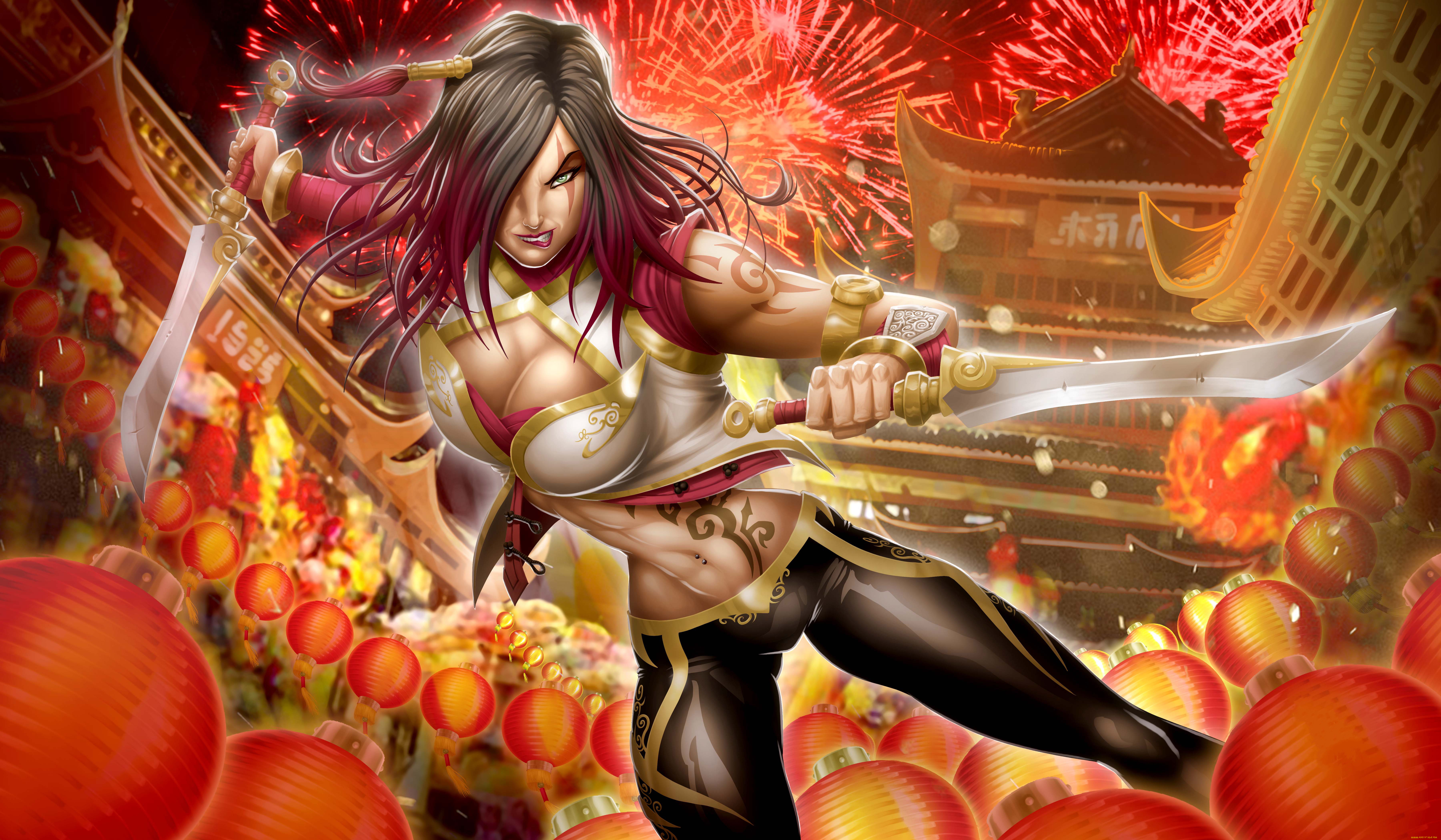 видео, игры, league, of, legends, оружие, взгляд, фон, девушка