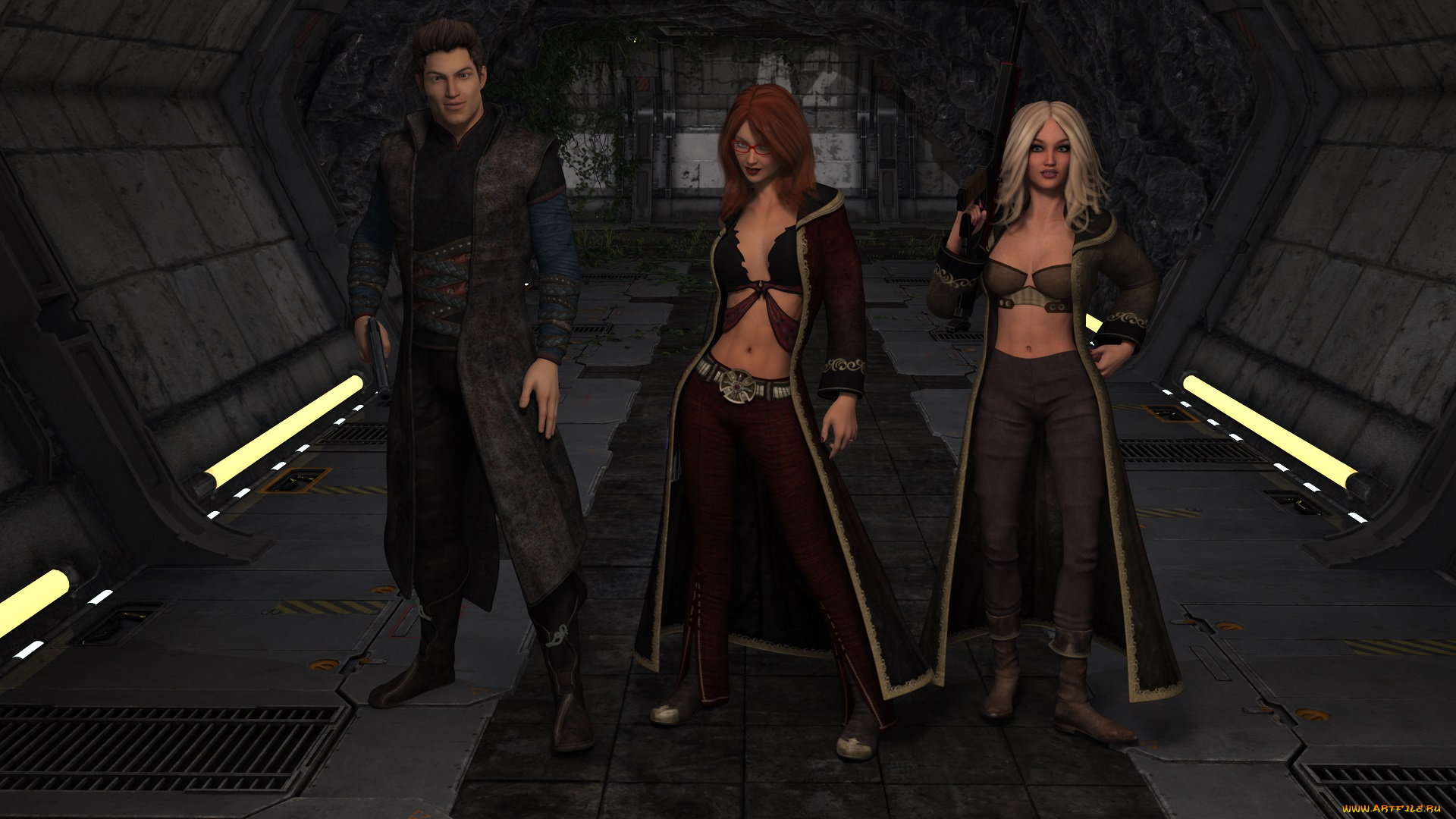 3д, графика, фантазия, , fantasy, фон, взгляд, девушки