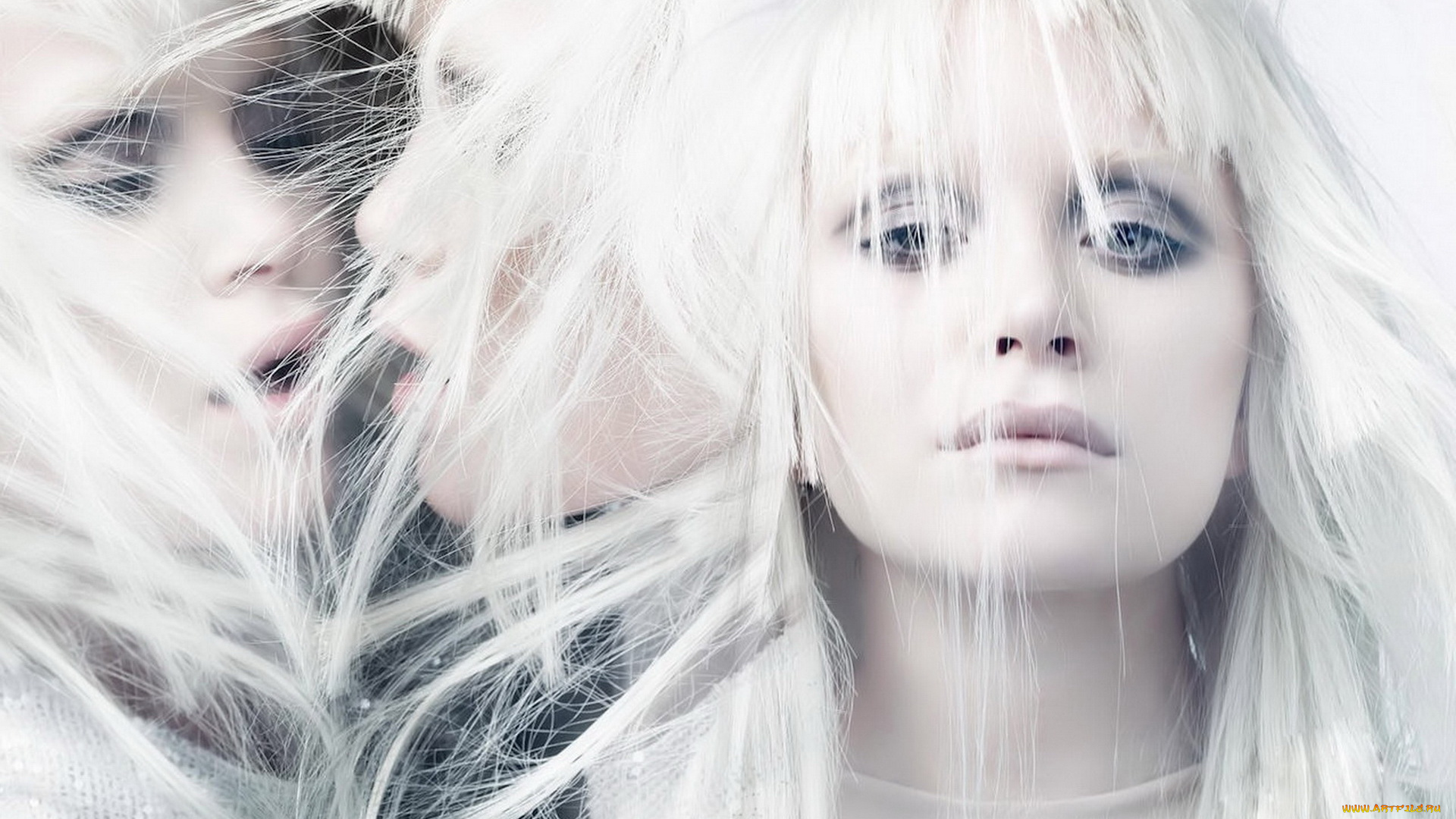 девушки, ashley, and, mary-kate, olsen, зеркало, сестры, лица, блондинки