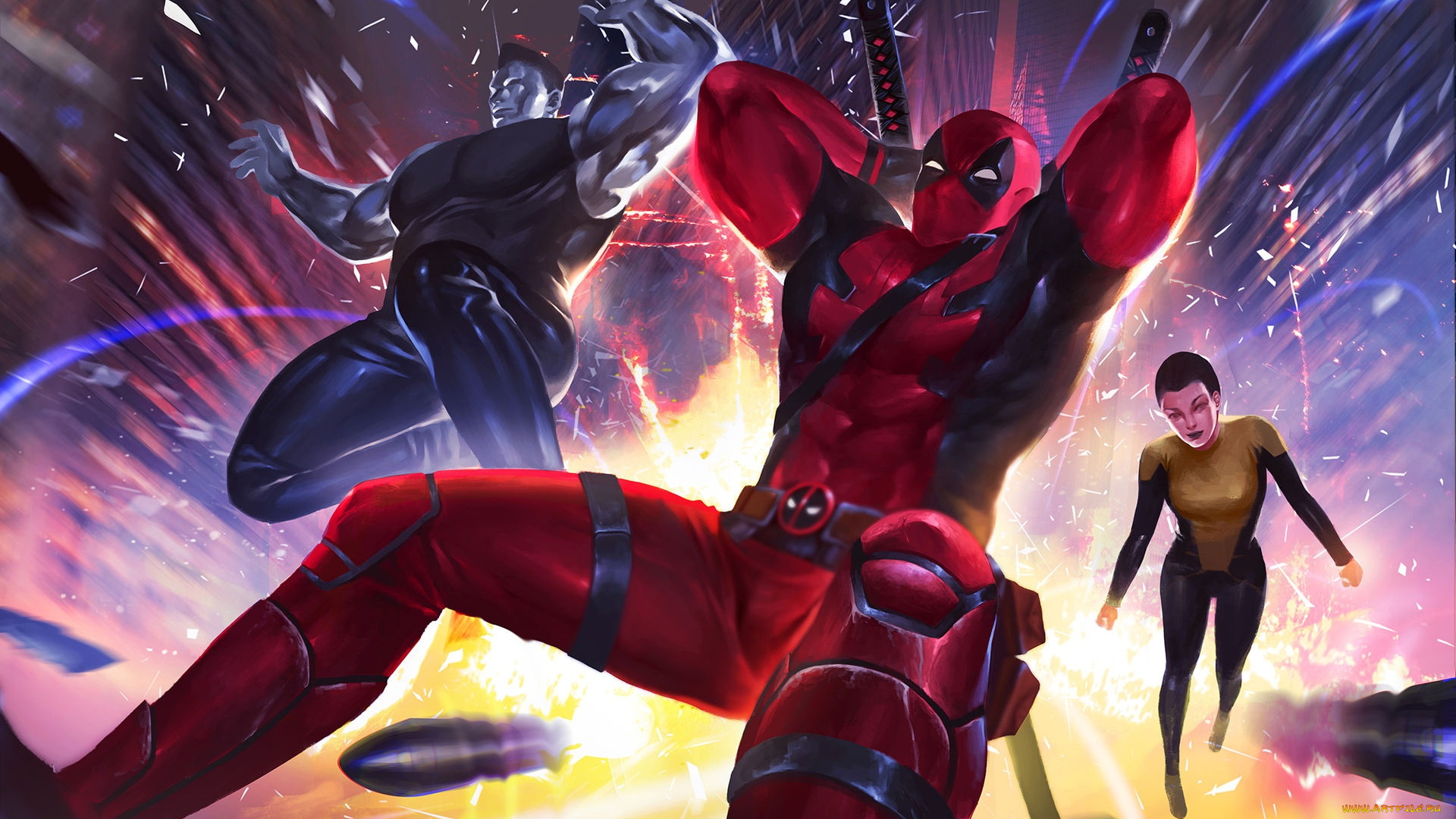 рисованное, кино, дедпул