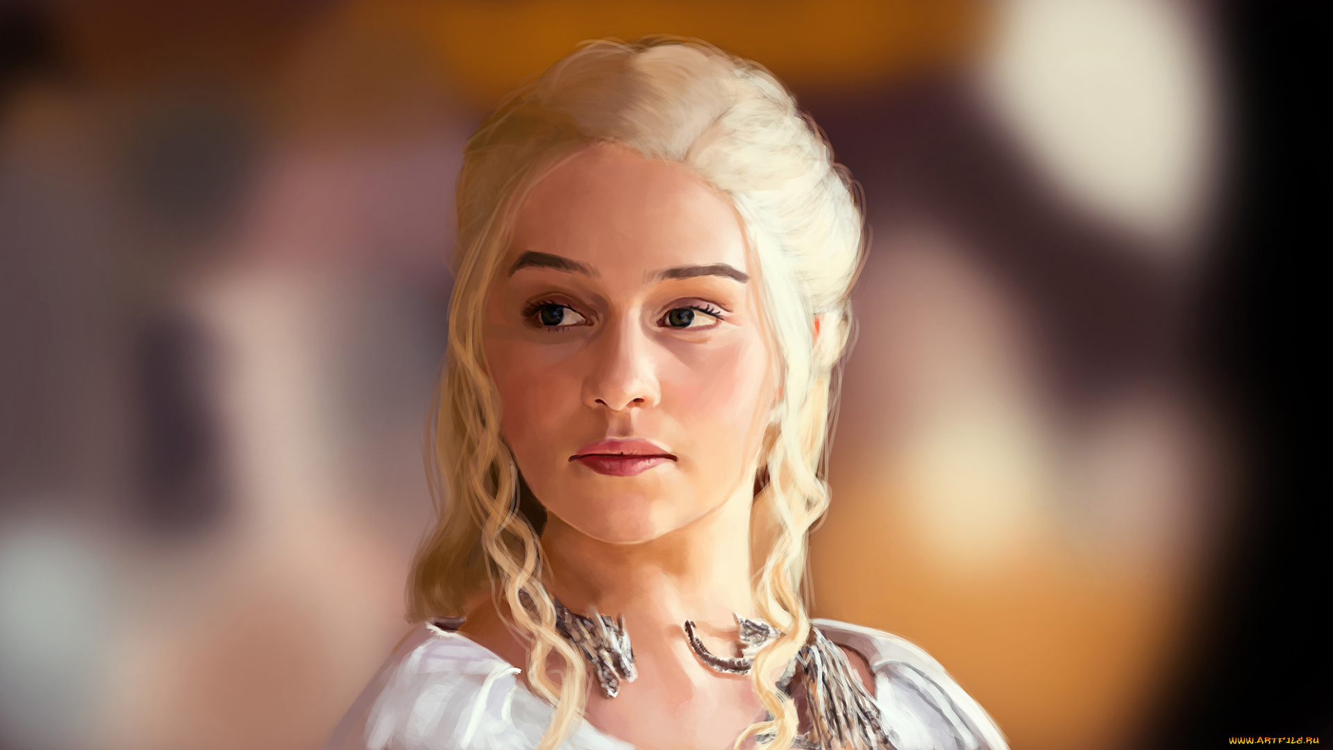 рисованное, кино, девушка, фон, взгляд