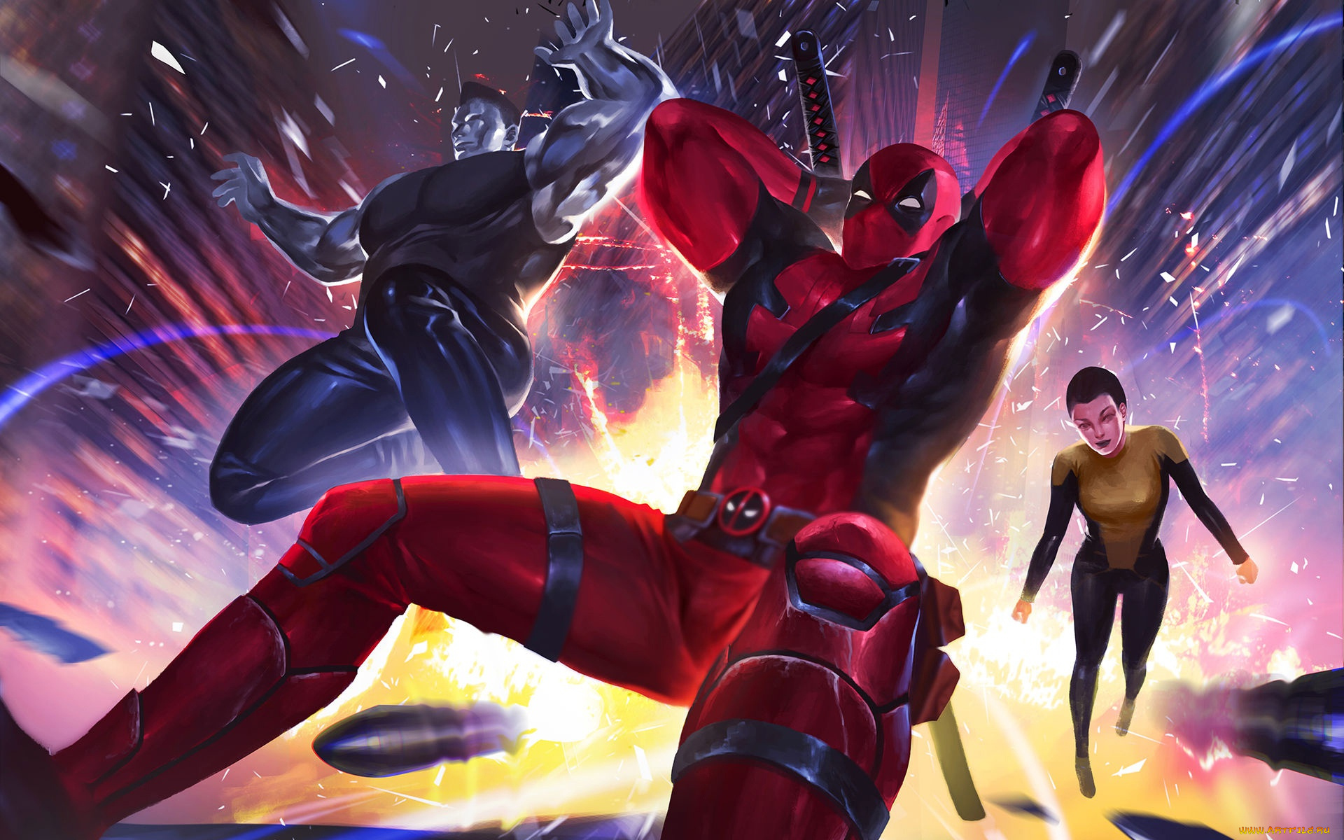 рисованное, кино, дедпул