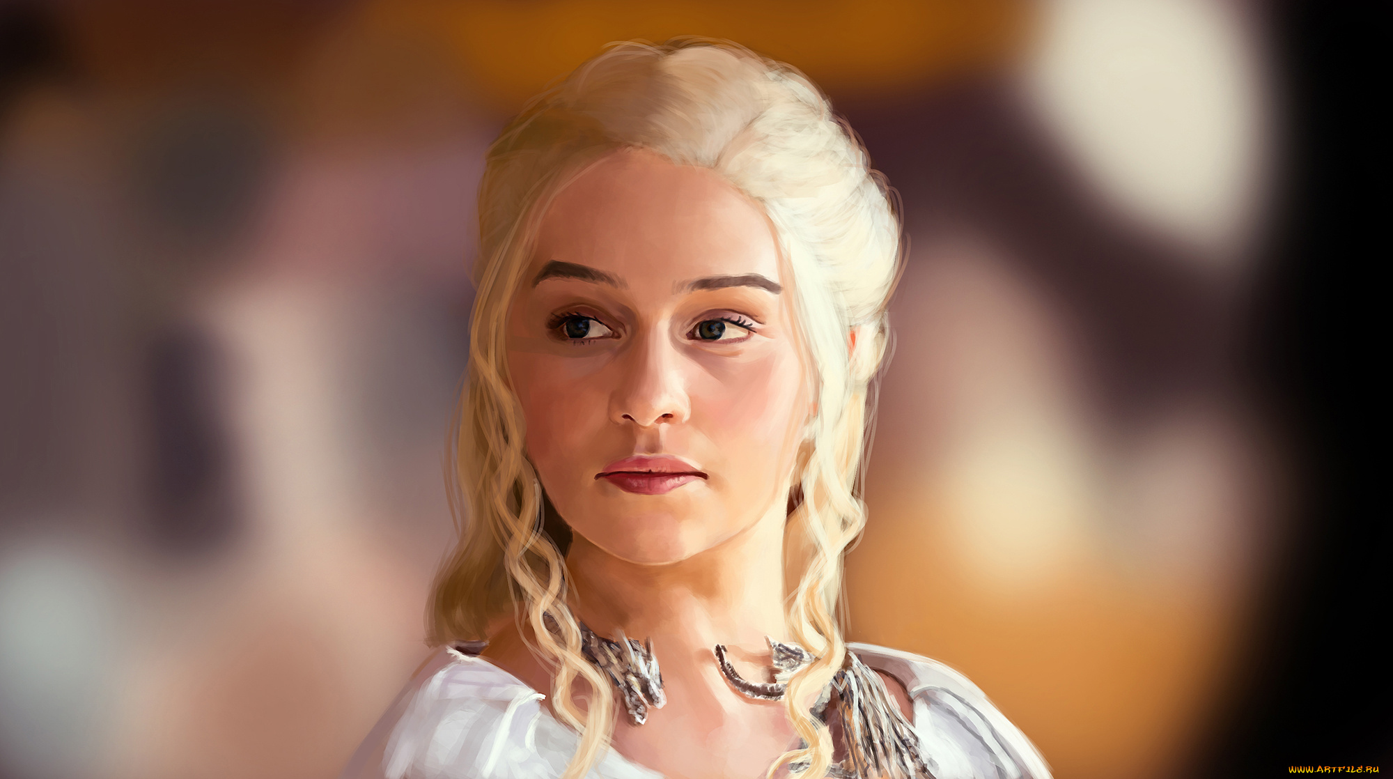 рисованное, кино, девушка, фон, взгляд