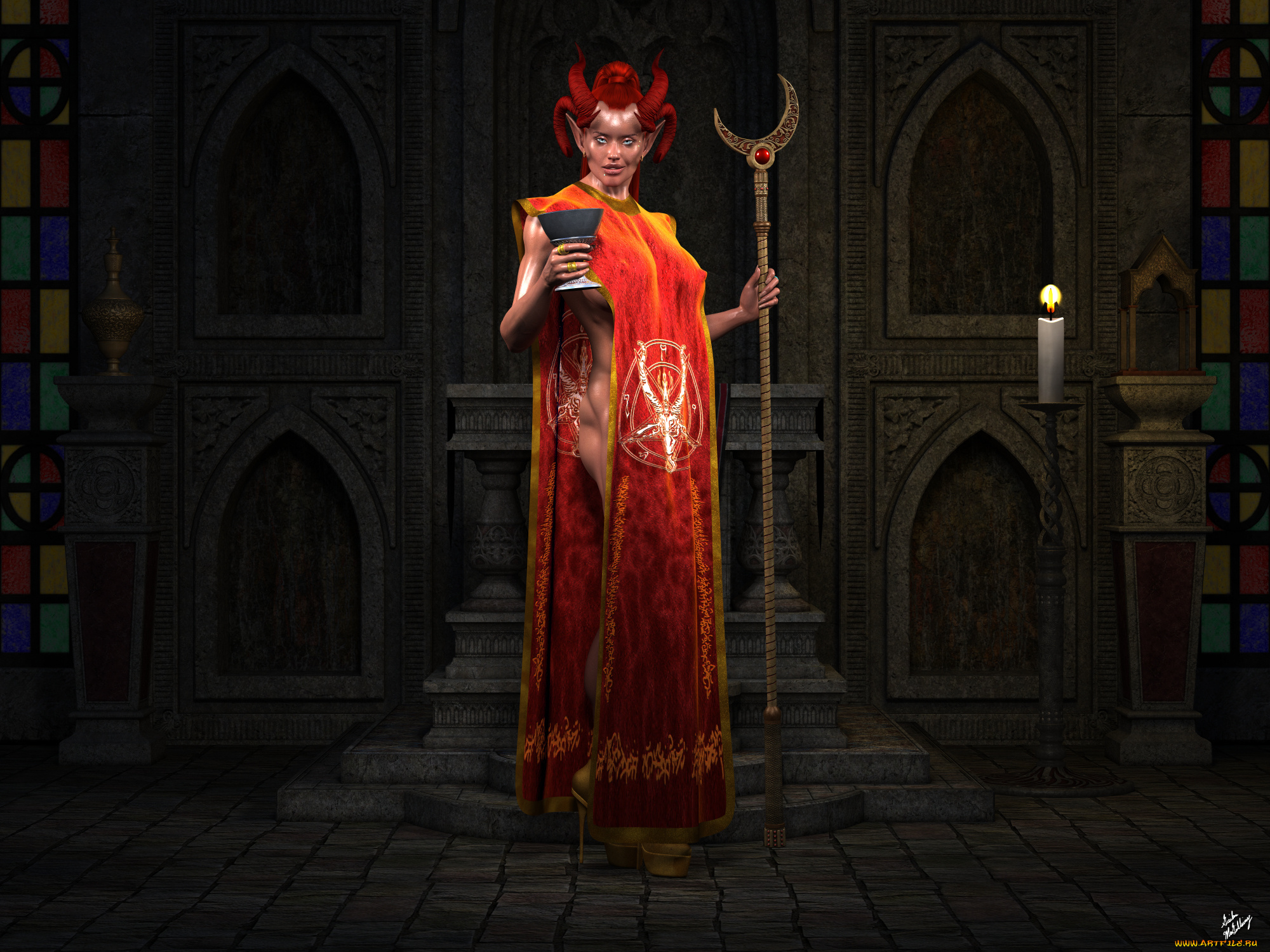 3д, графика, существа, , creatures, фон, взгляд, эльфийка