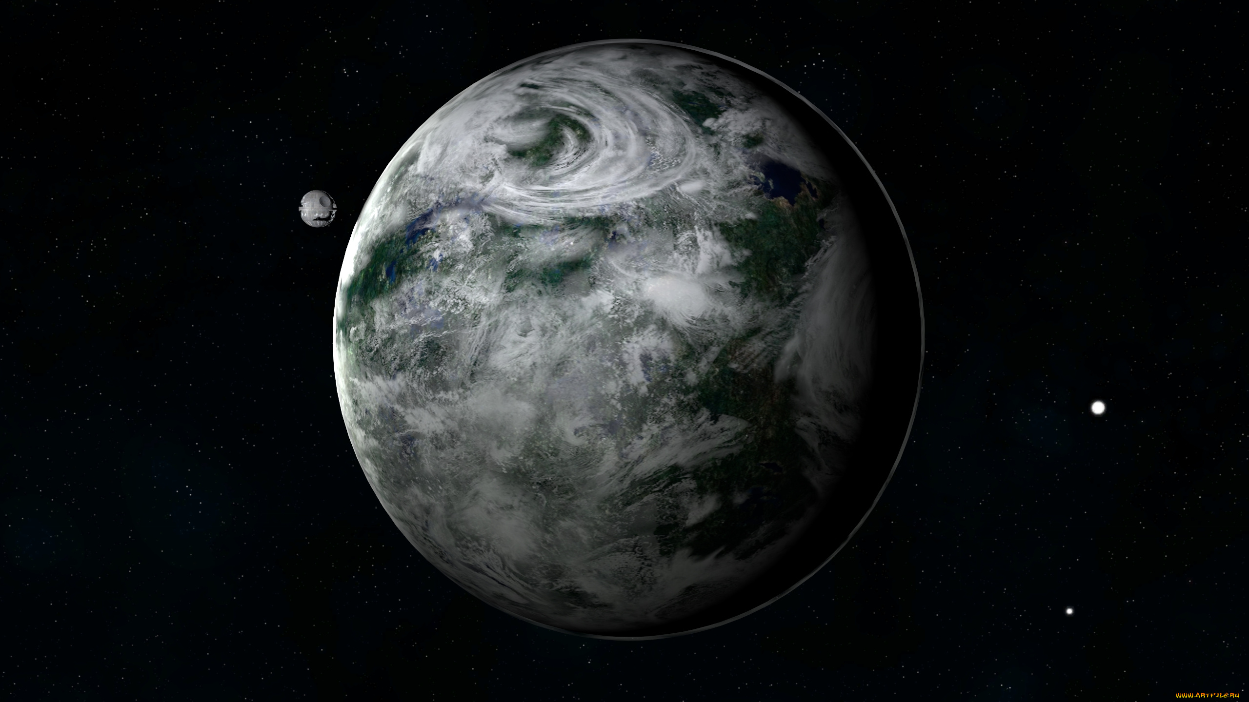 космос, арт, галактика, вселенная, планета, звезды