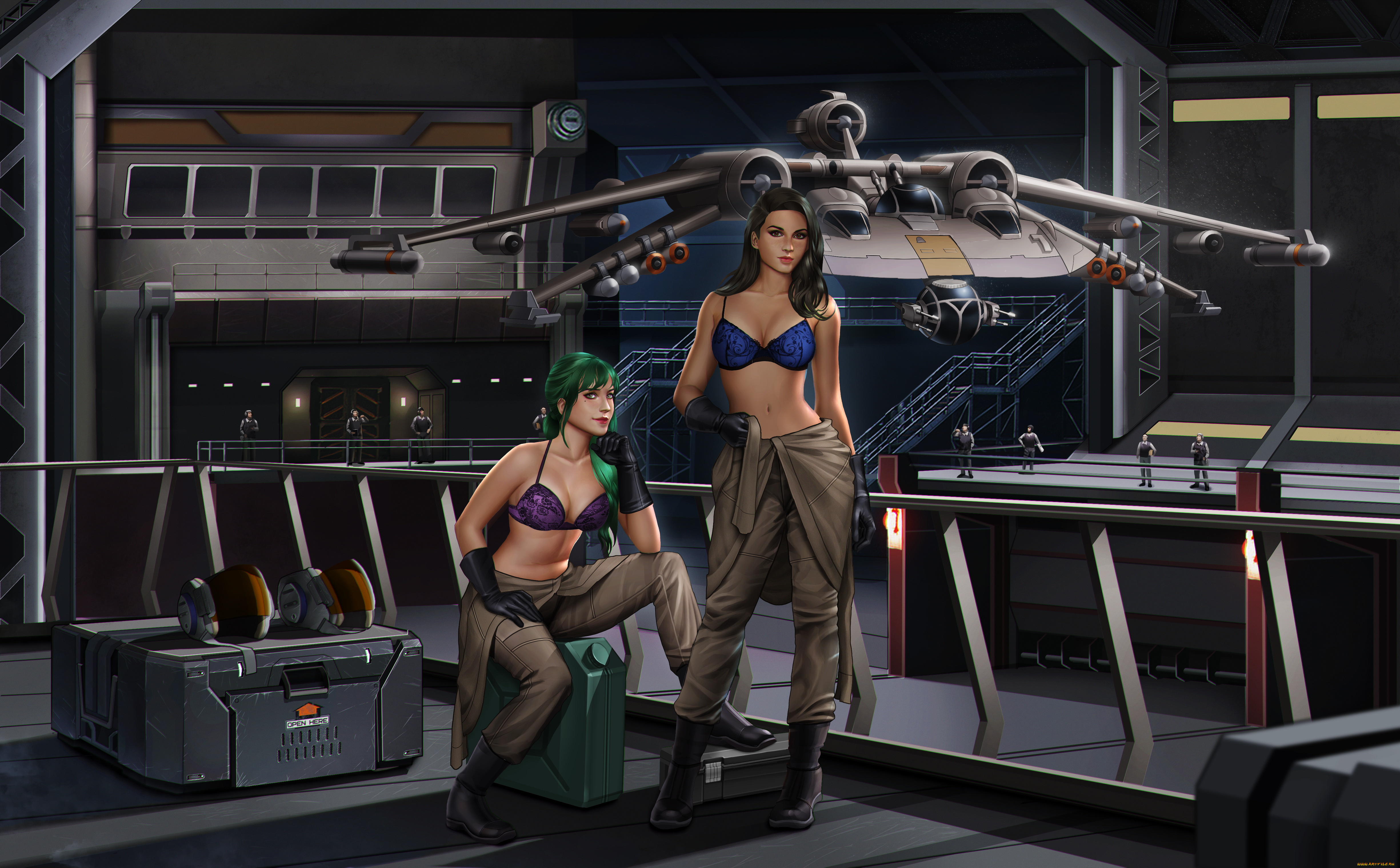 фэнтези, девушки, фон, взгляд