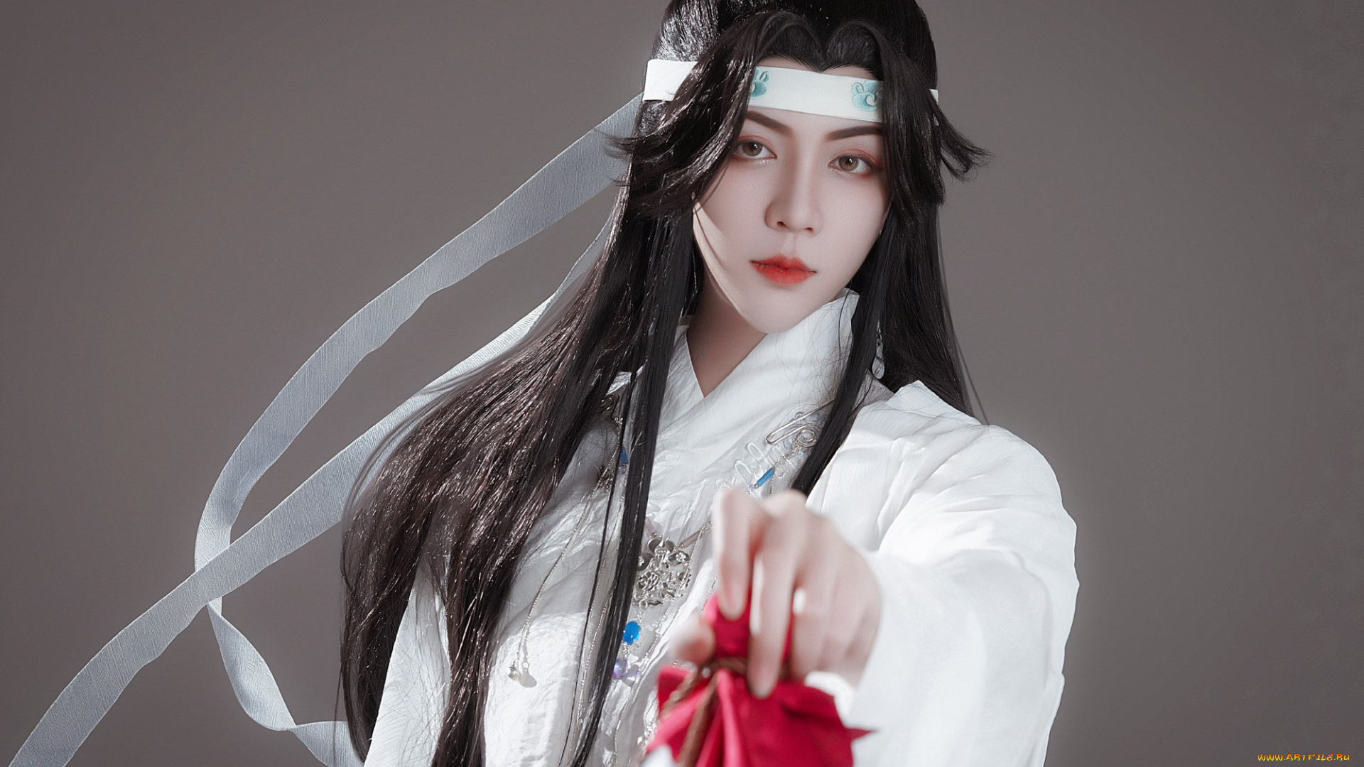 девушки, -, креатив, , косплей, лань, ванцзи, кувшин, костюм