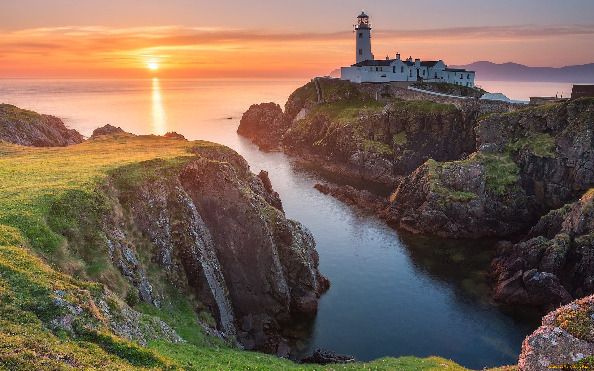 fanad, head, lighthouse, ireland, природа, маяки, fanad, head, lighthouse