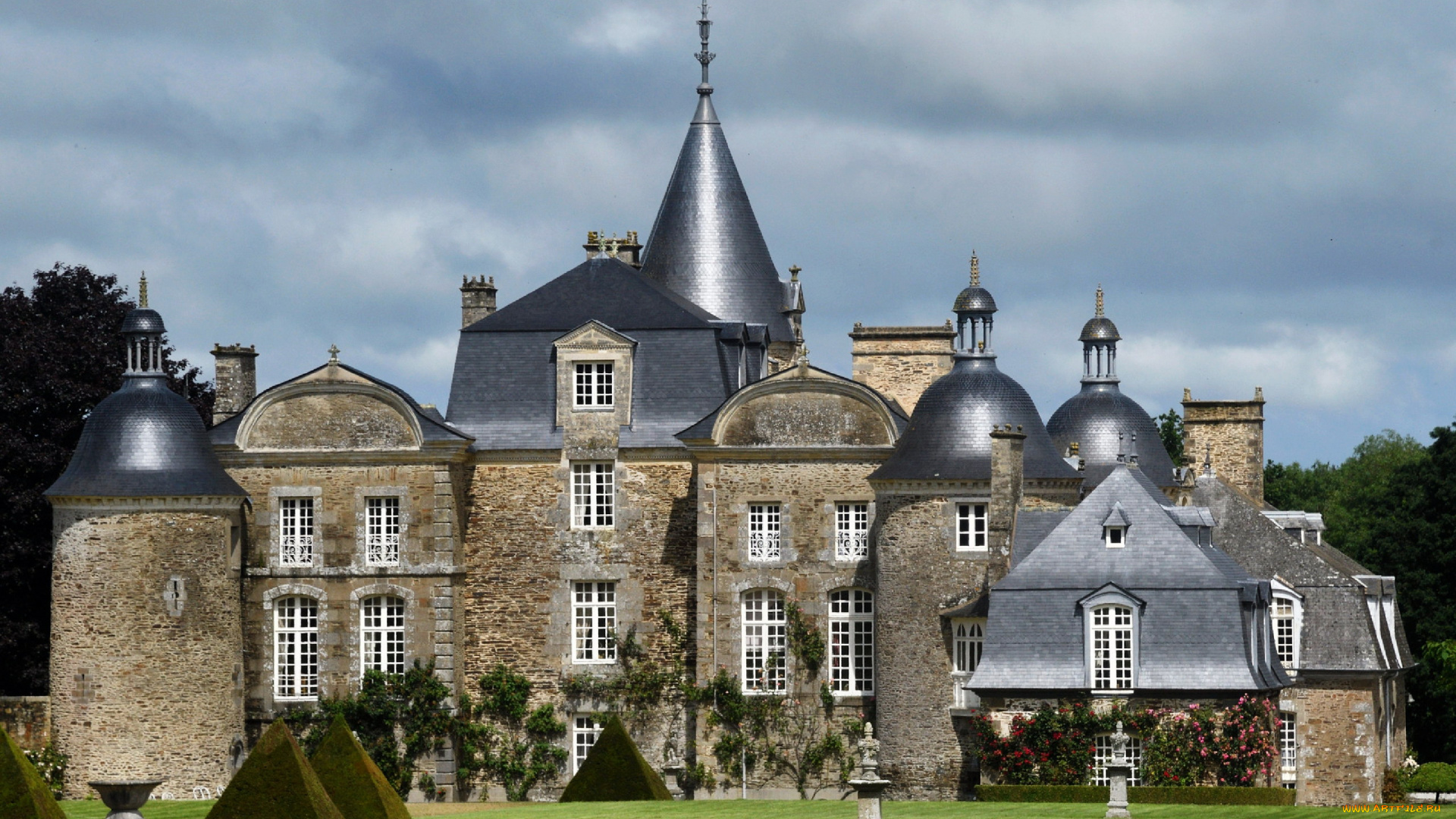 chateau, de, la, bourbancais, france, города, замки, франции, chateau, de, la, bourbancais