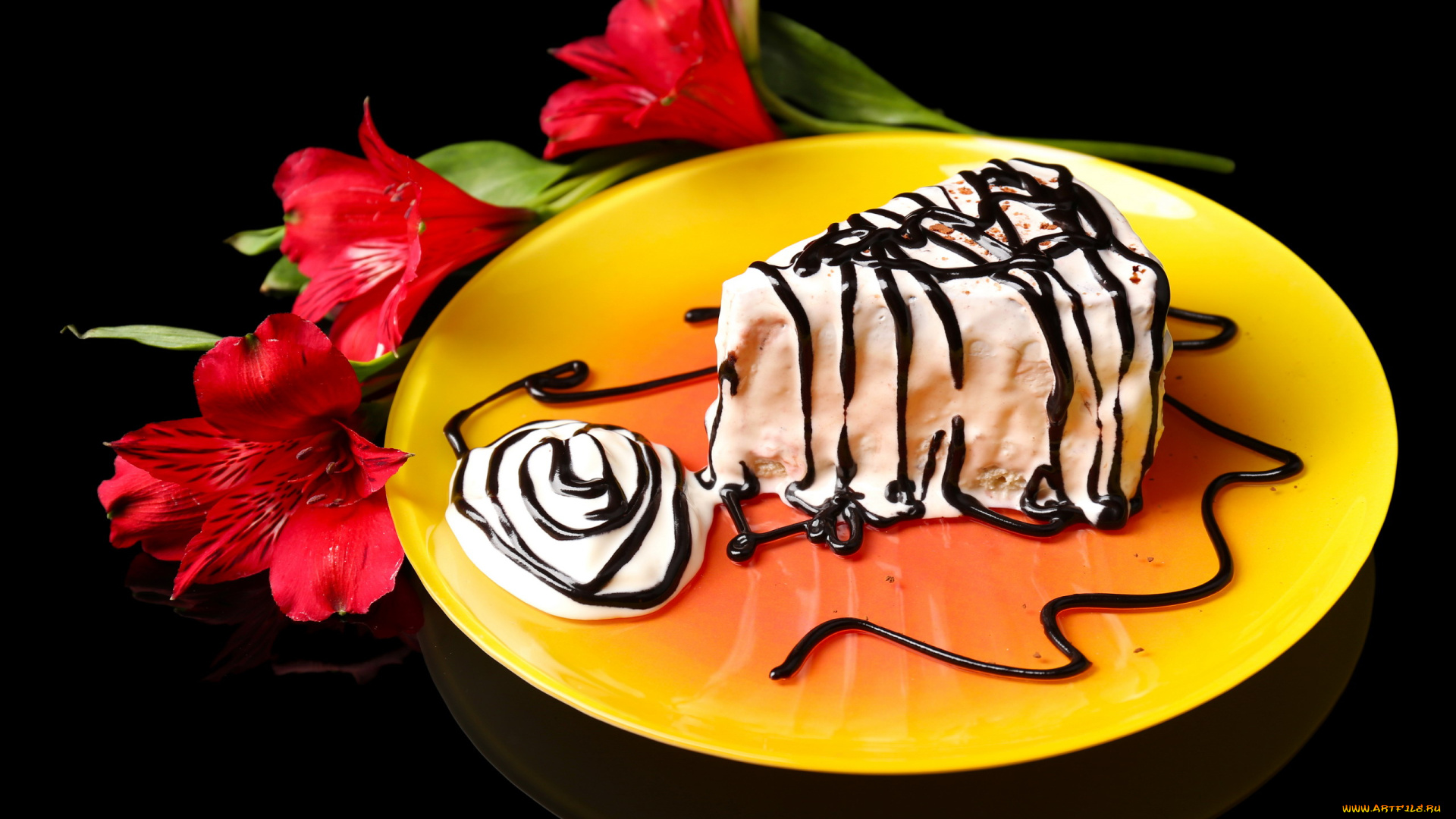 еда, пирожные, , кексы, , печенье, цветы, альстромерия, пирожное, глазурь