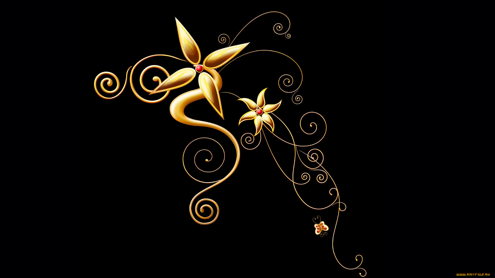 векторная, графика, цветы, , flowers, цветок, узор