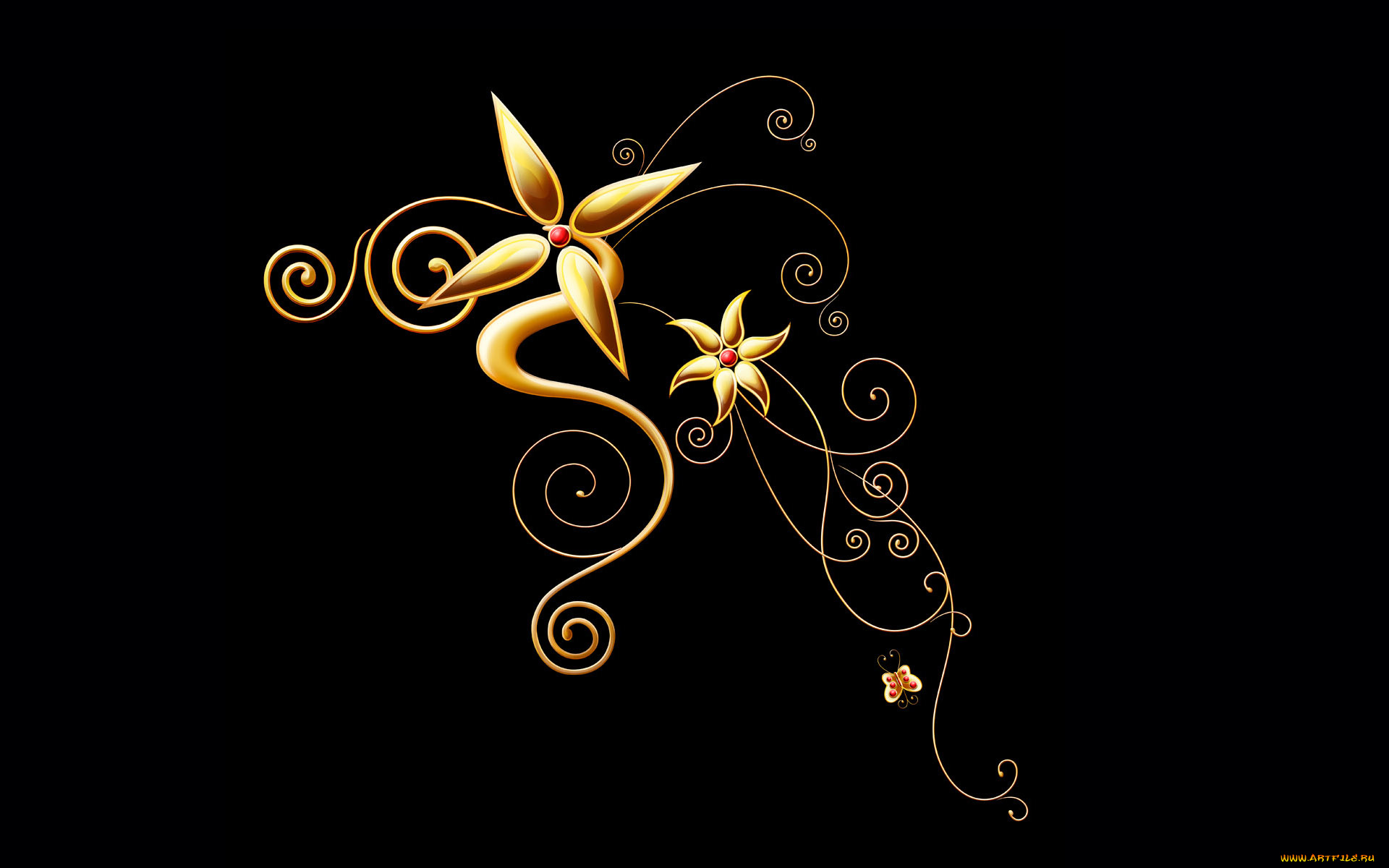 векторная, графика, цветы, , flowers, цветок, узор