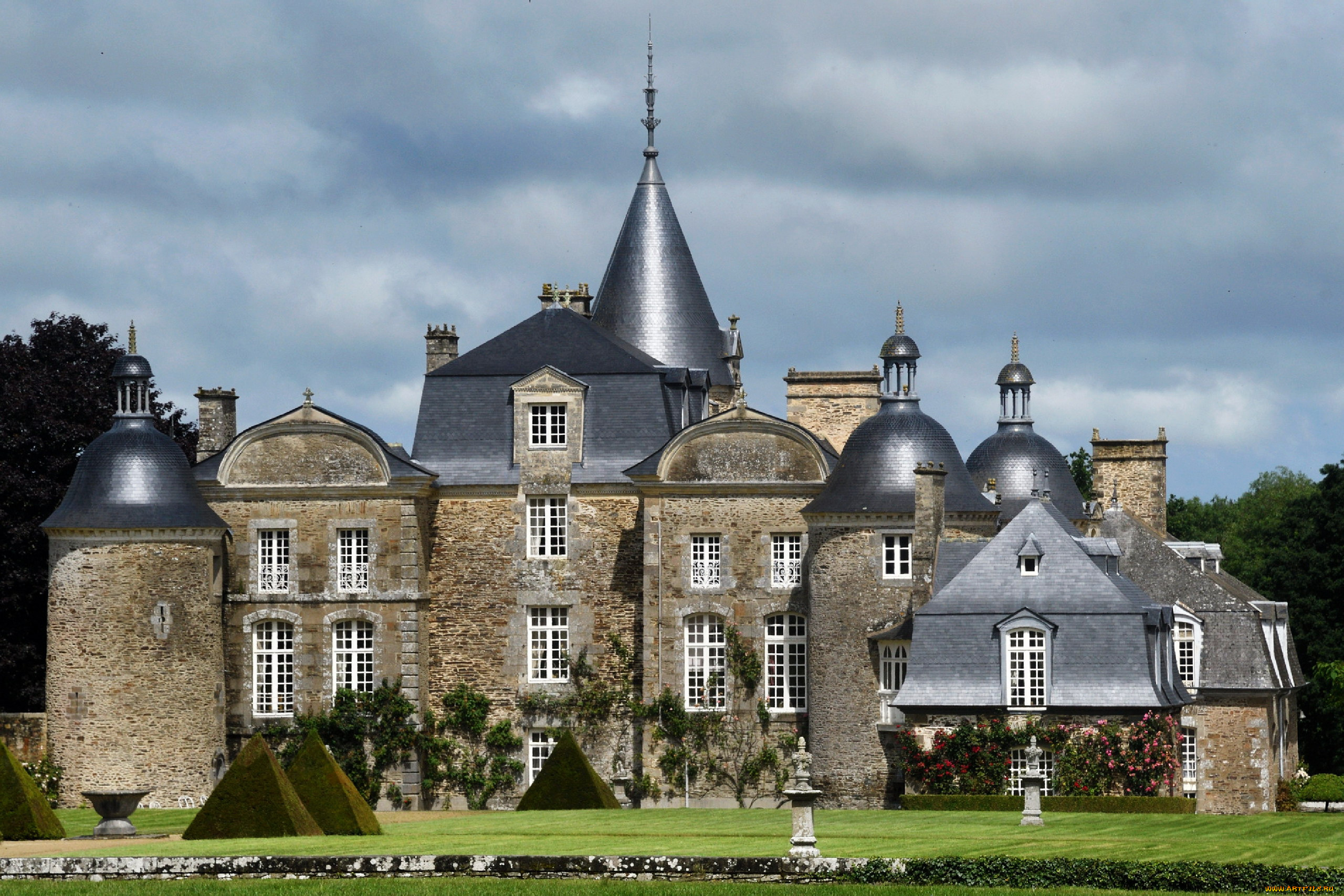 chateau, de, la, bourbancais, france, города, замки, франции, chateau, de, la, bourbancais