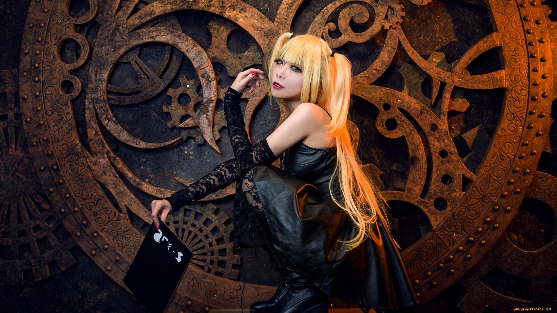 девушки, -, креатив, , косплей, образ, костюм, тетрадь