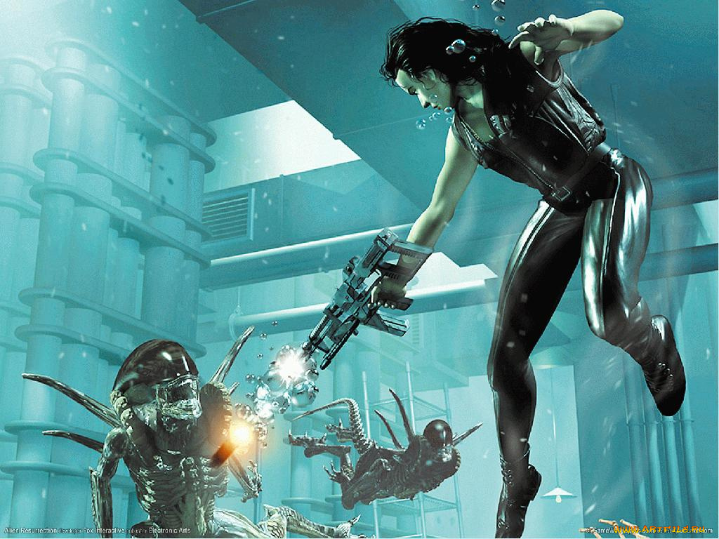 видео, игры, alien, resurrection