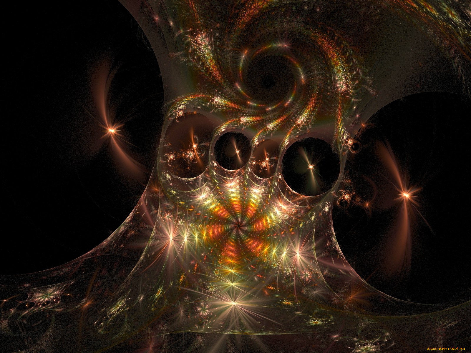 3д, графика, fractal, фракталы, фон, цвета, узор