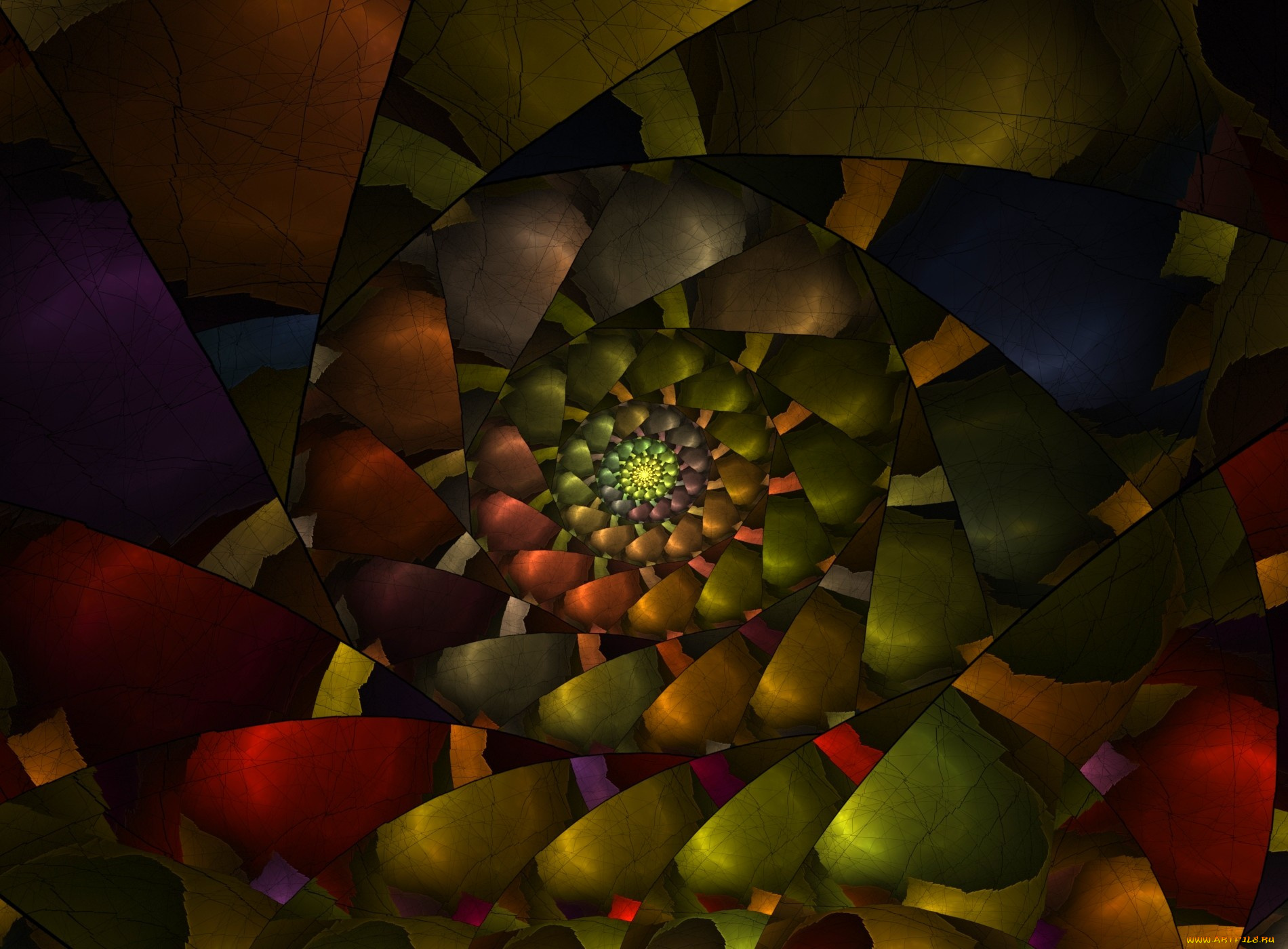 3д, графика, fractal, фракталы, узор, цвета, фон