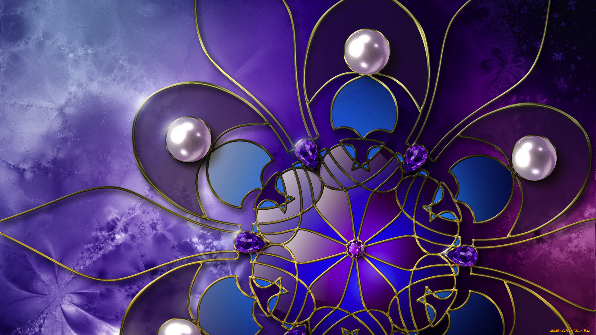 3д, графика, fractal, фракталы, узор, цвета, фон