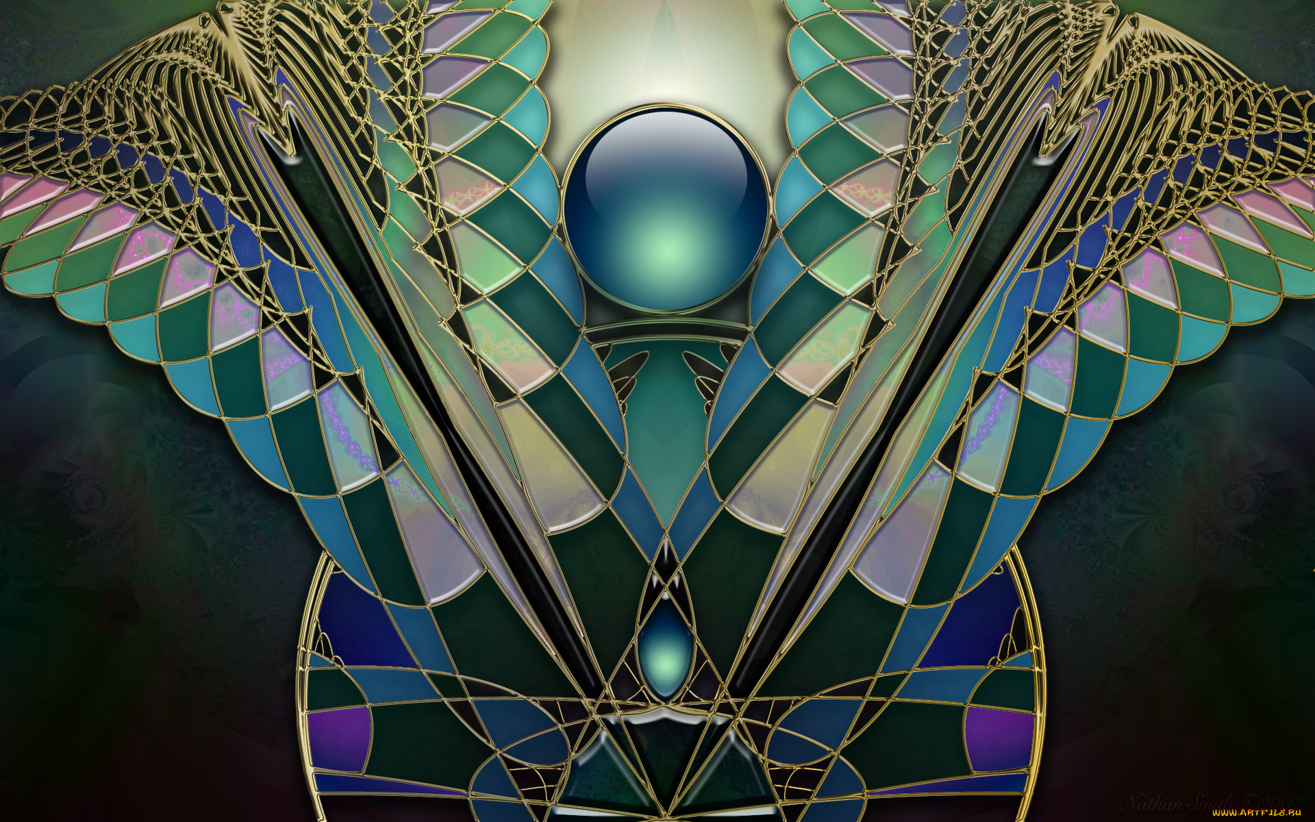 3д, графика, fractal, фракталы, цвета, узор