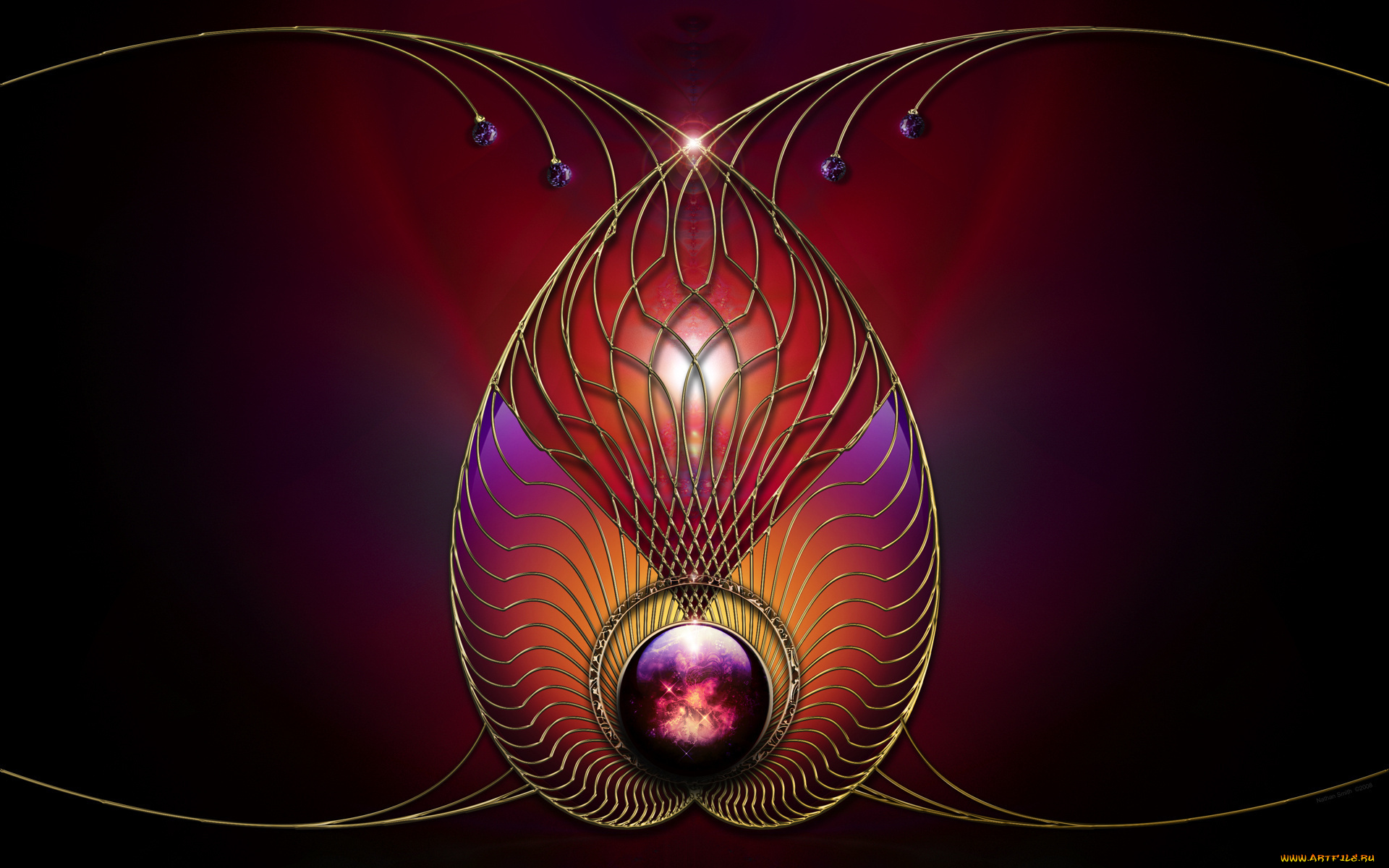 3д, графика, fractal, фракталы, узор, цвета, фон