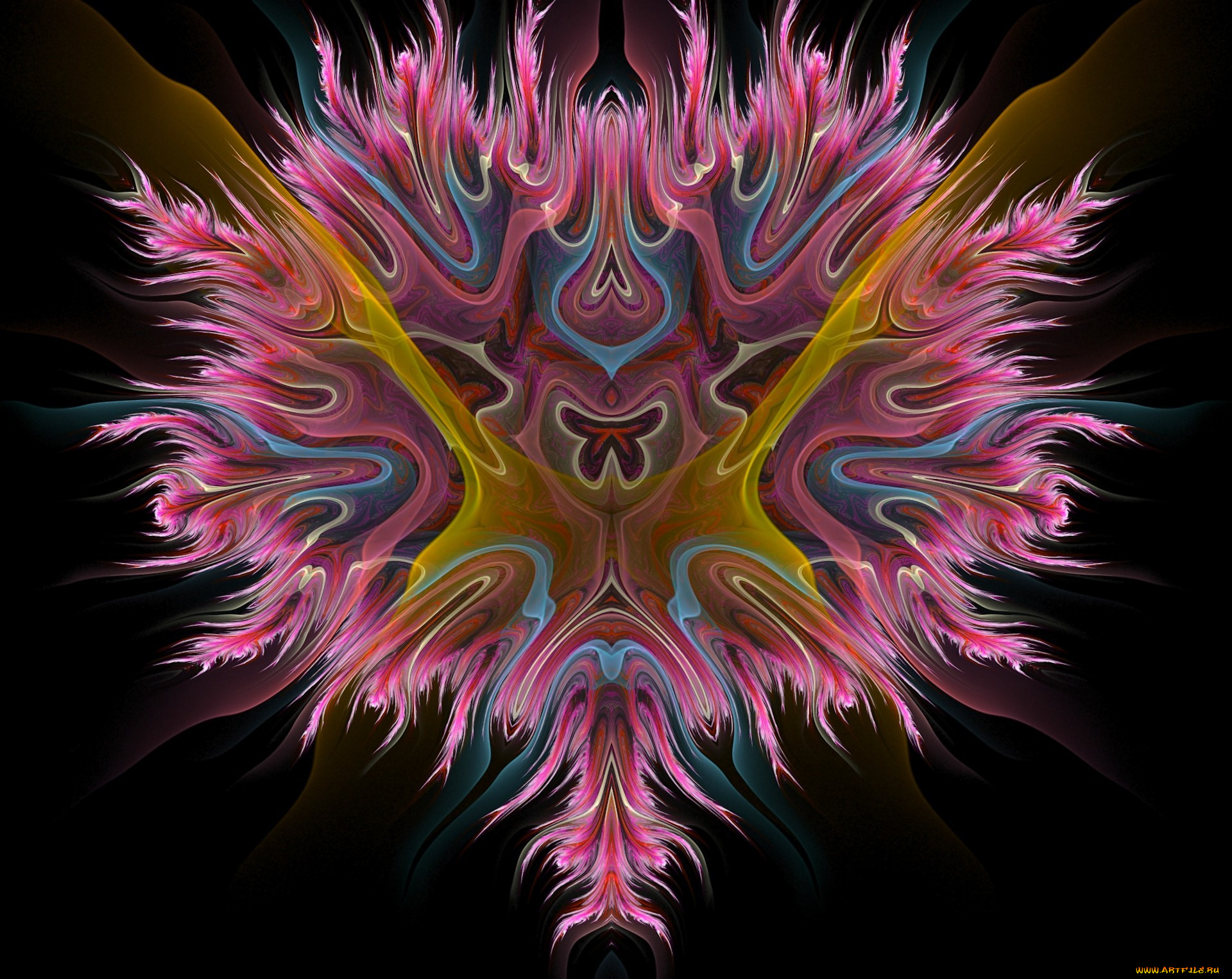 3д, графика, fractal, фракталы, фон, цвета, узор