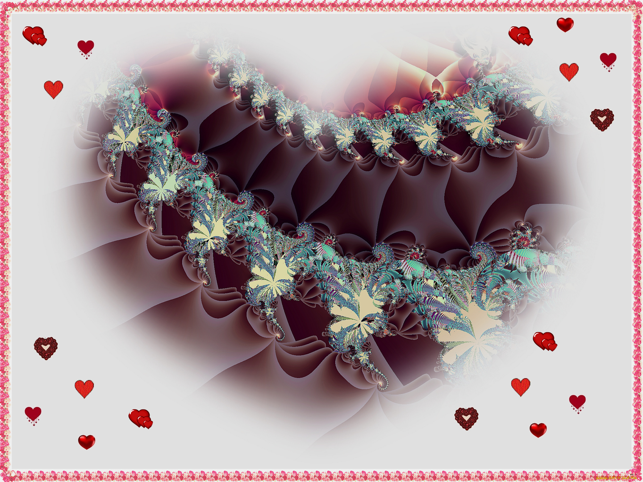 3д, графика, fractal, фракталы, цвета, узор, фрактал