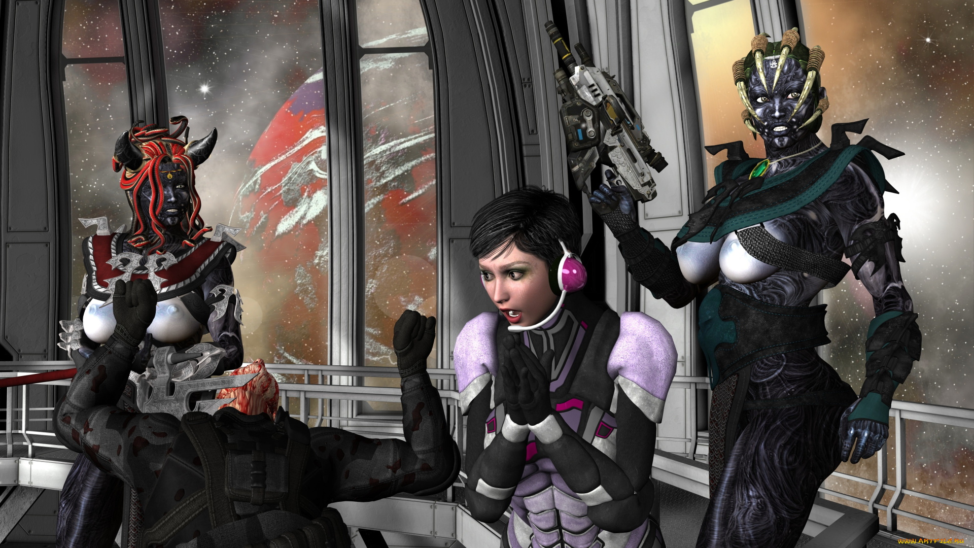 3д, графика, fantasy, фантазия, существа, девушка