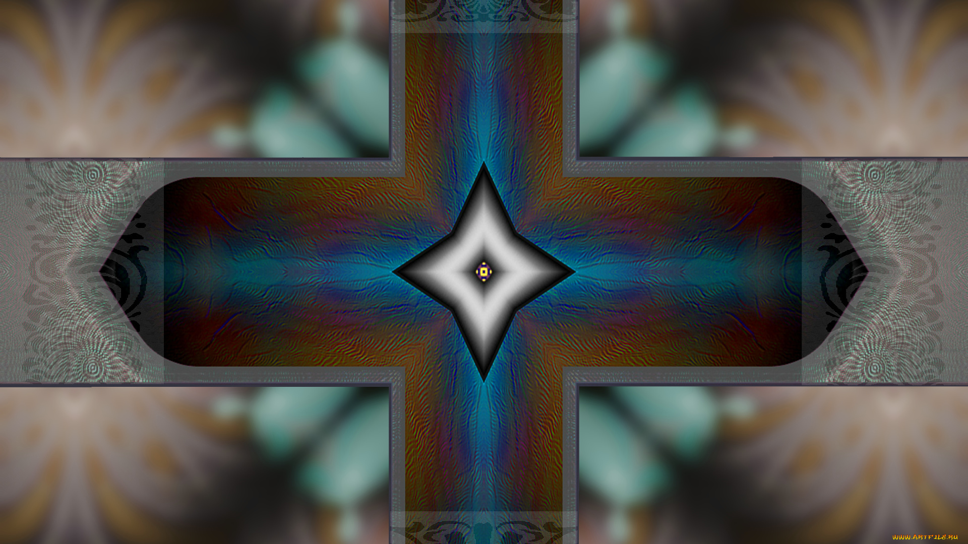 3д, графика, fractal, фракталы, узор, цвета