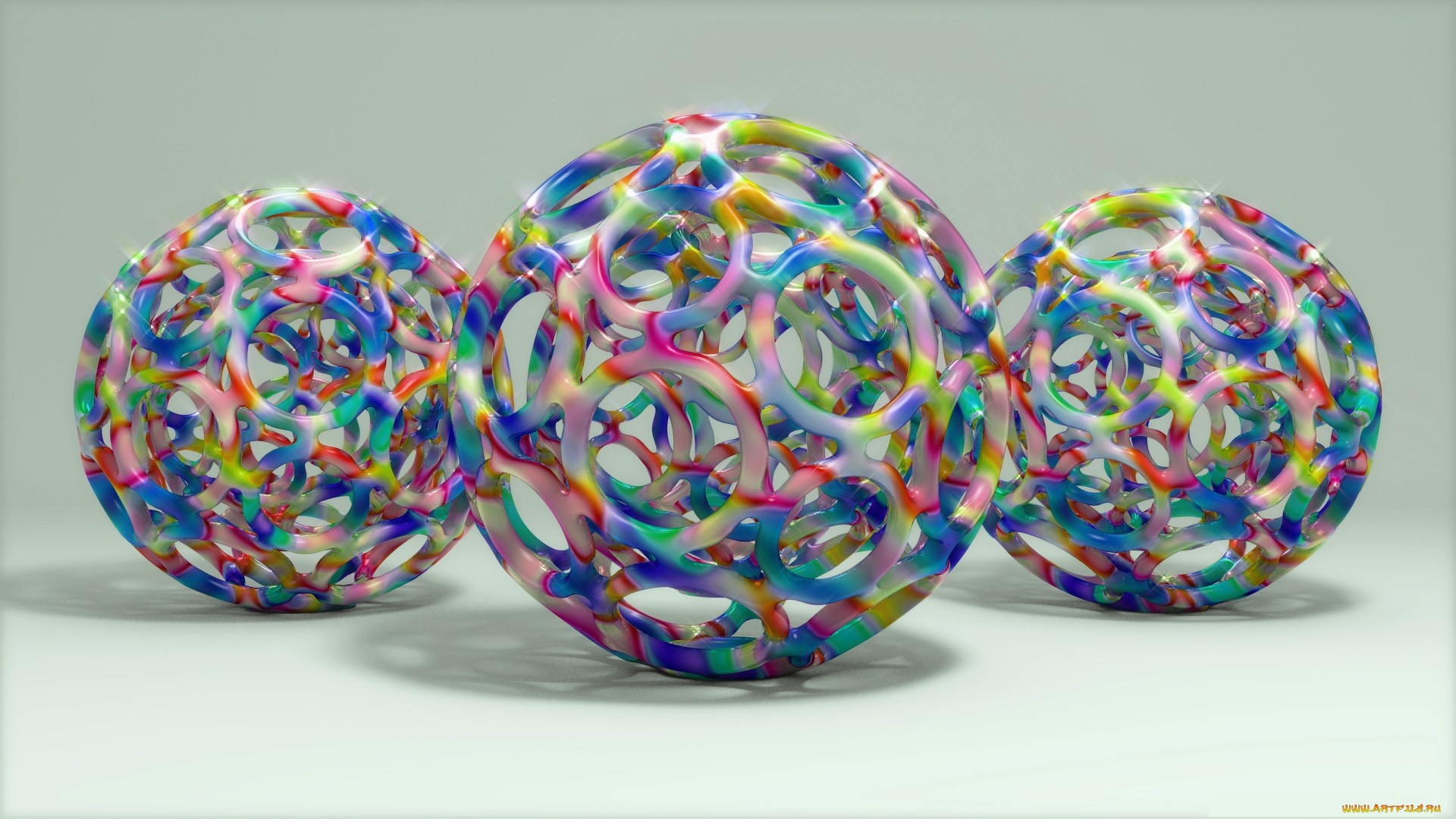 3д, графика, шары