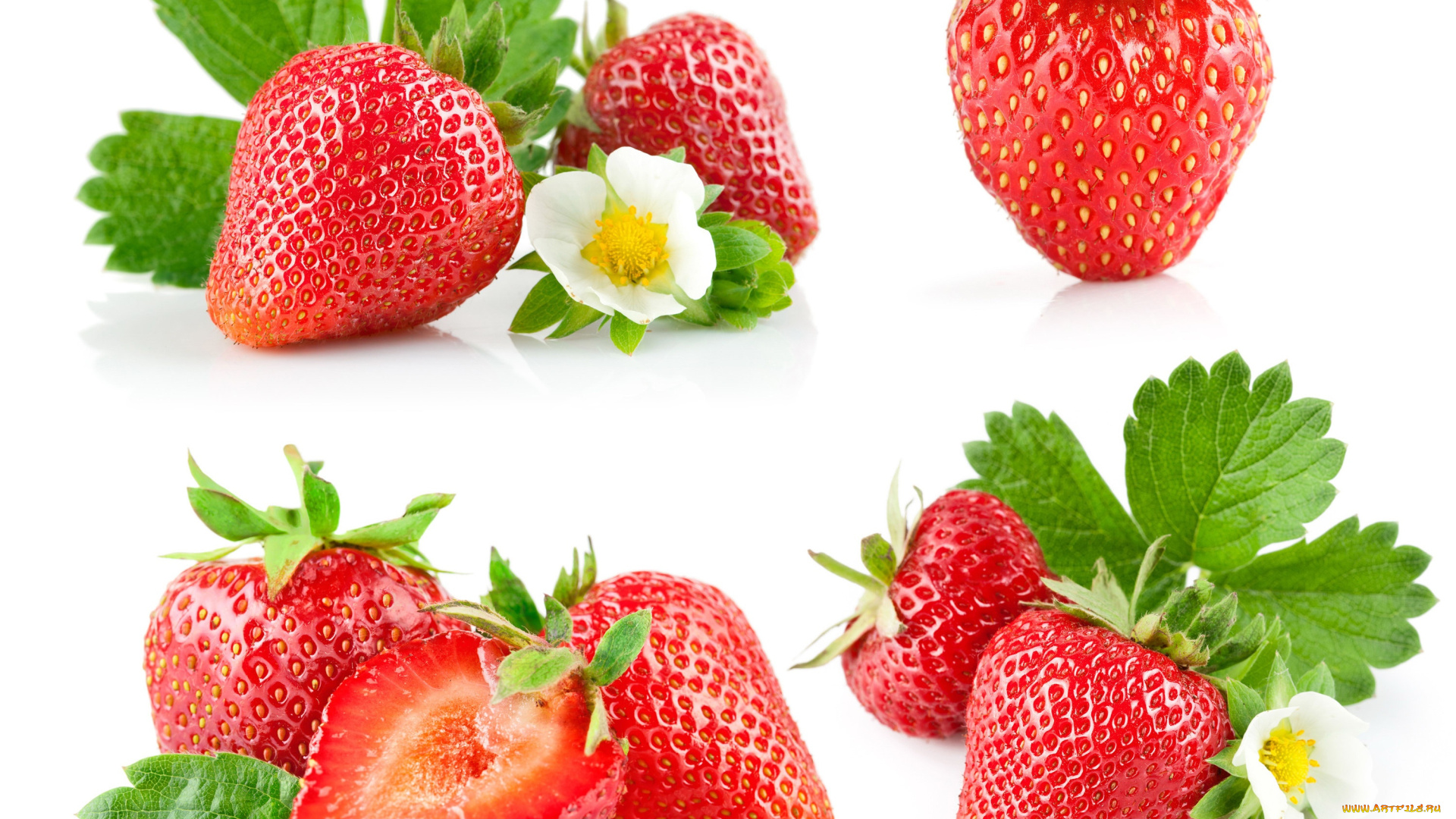 еда, клубника, земляника, коллаж