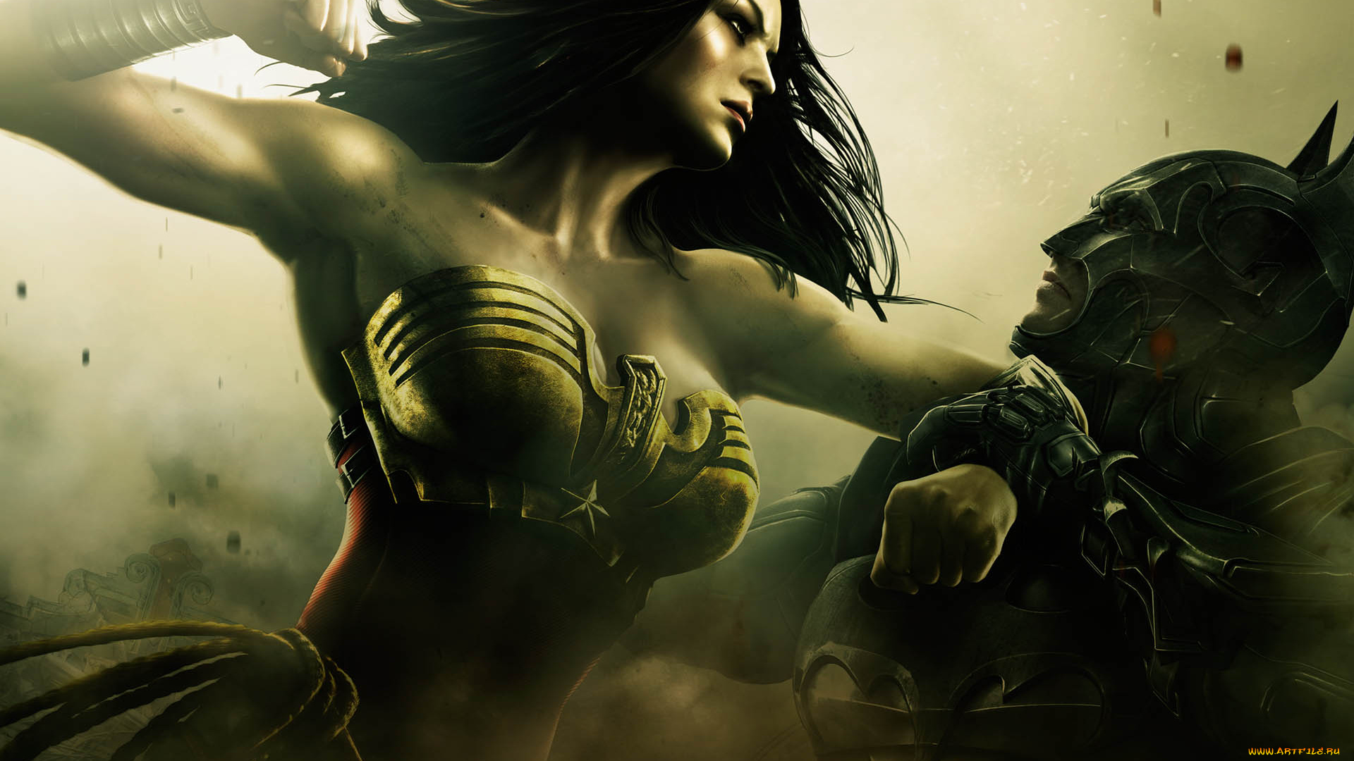 injustice, gods, among, us, видео, игры, batman, wonder, woman