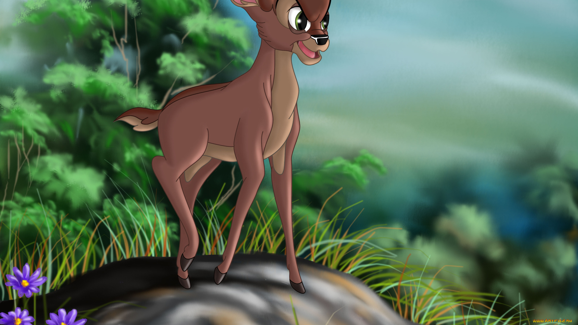 мультфильмы, bambi, олень