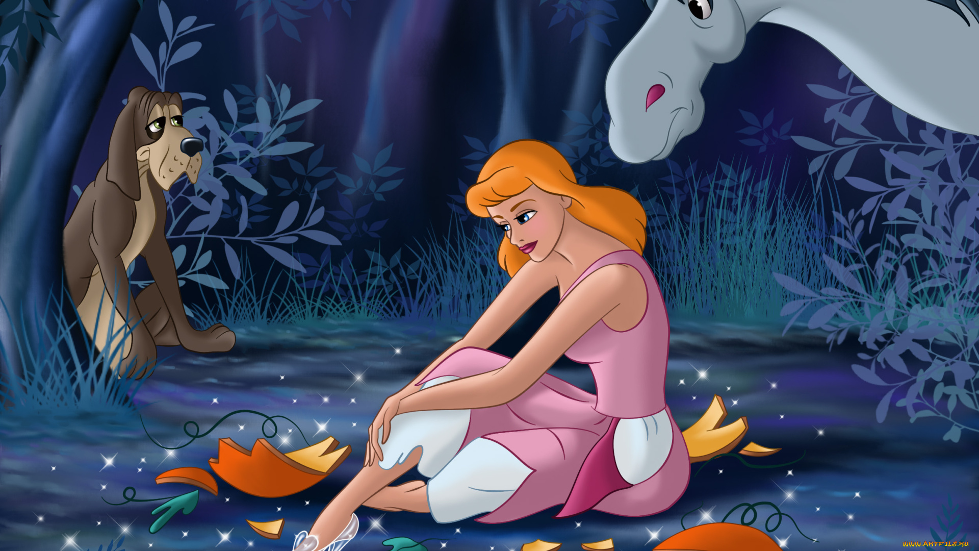 мультфильмы, cinderella, лошадь, девушка