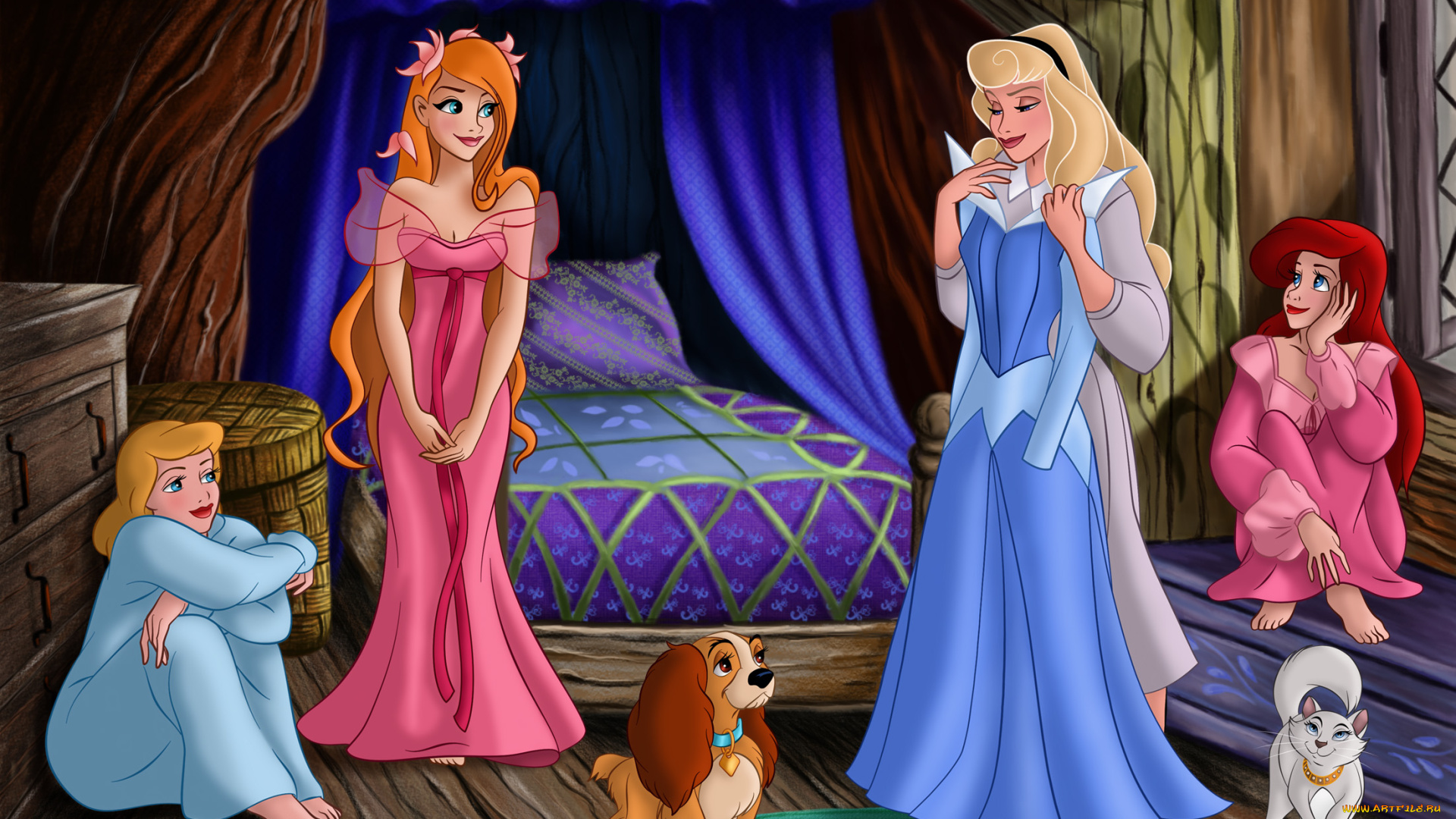 мультфильмы, disney`s, princess, девушки