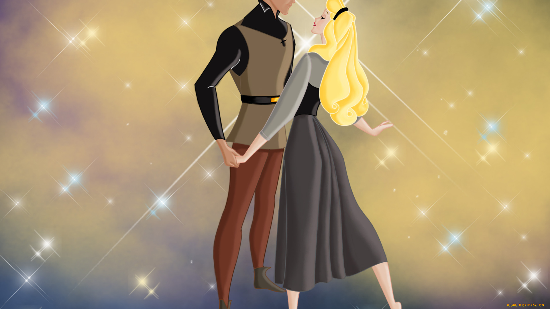 мультфильмы, sleeping, beauty, девушка, парень