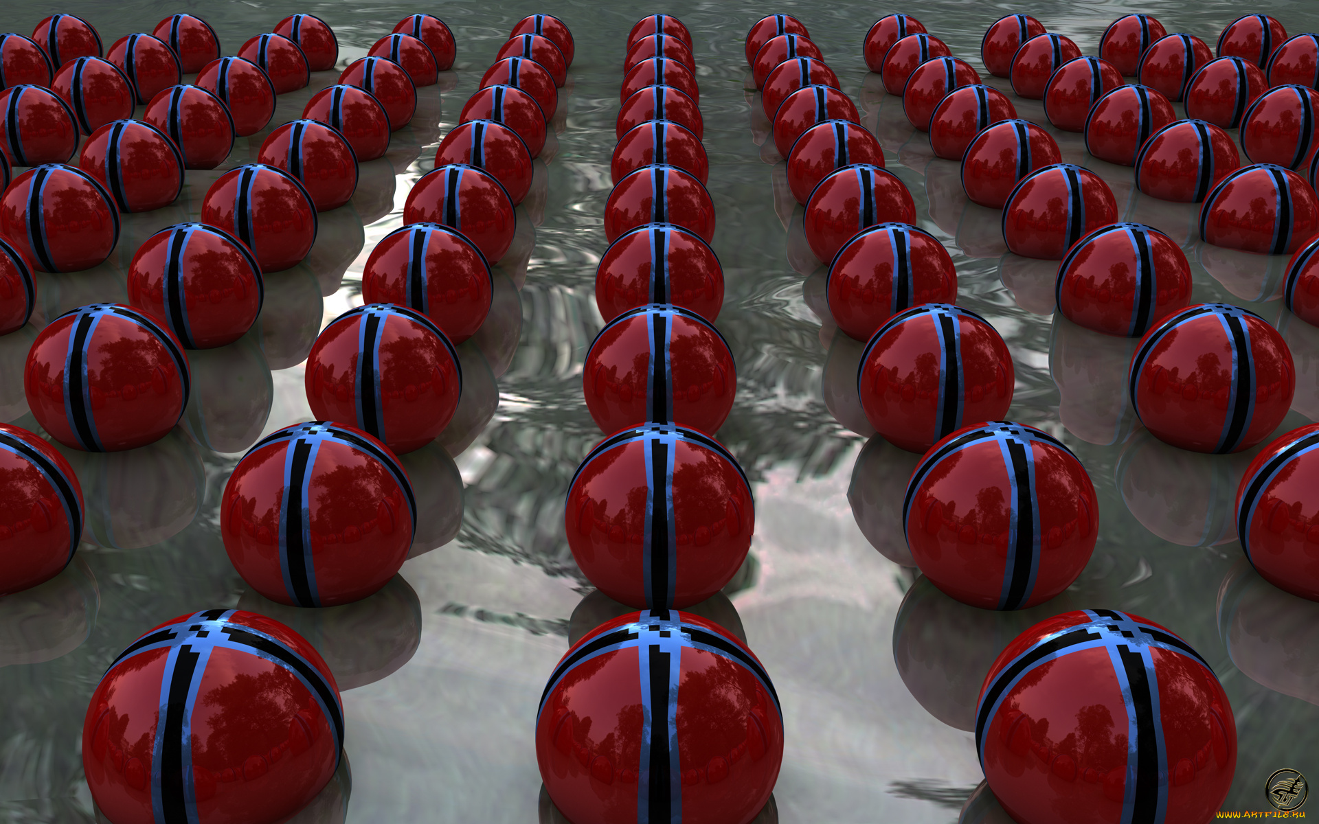 3д, графика, шары