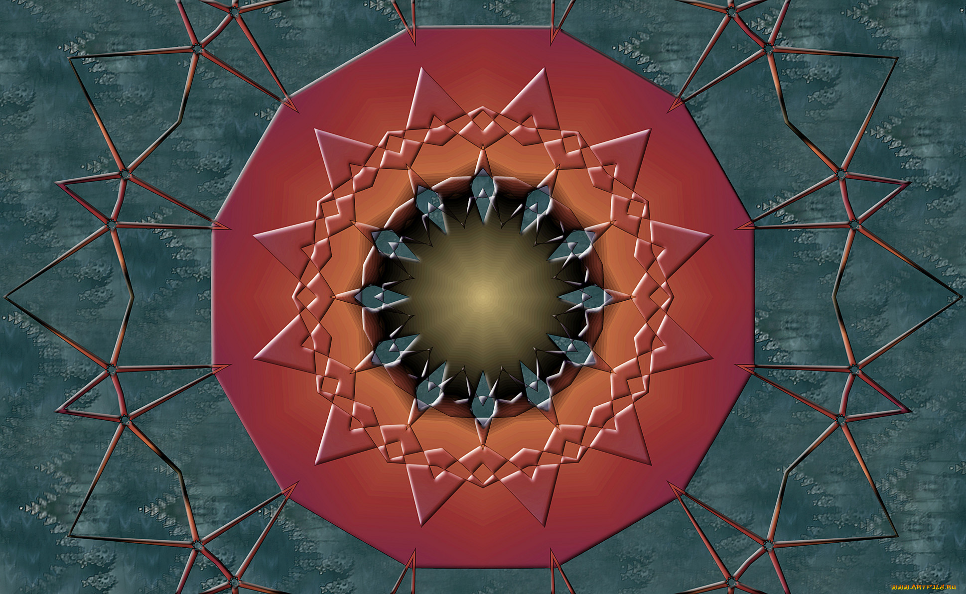 3д, графика, fractal, фракталы, узор, цвета