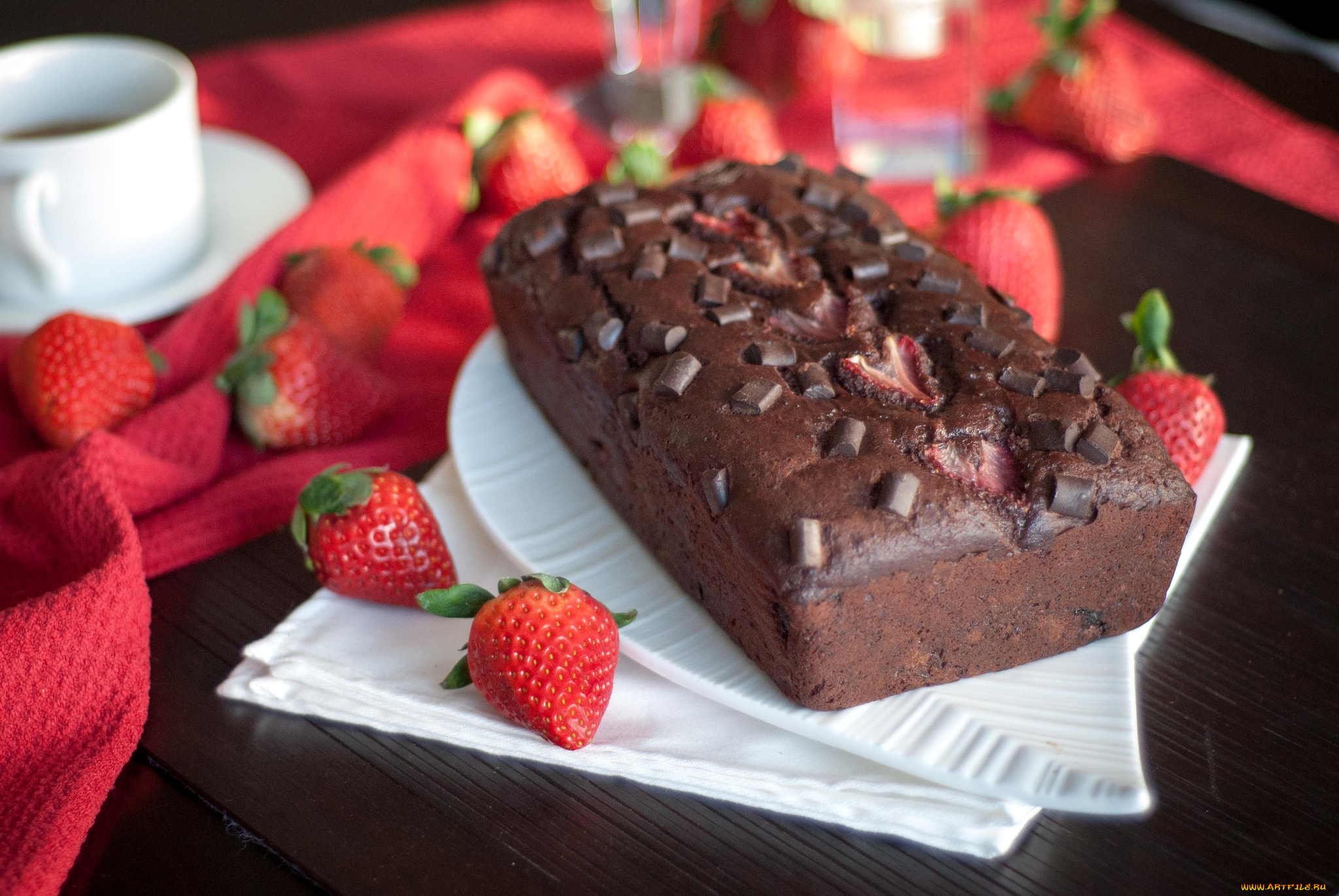 еда, пирожные, кексы, печенье, клубника, выпечка