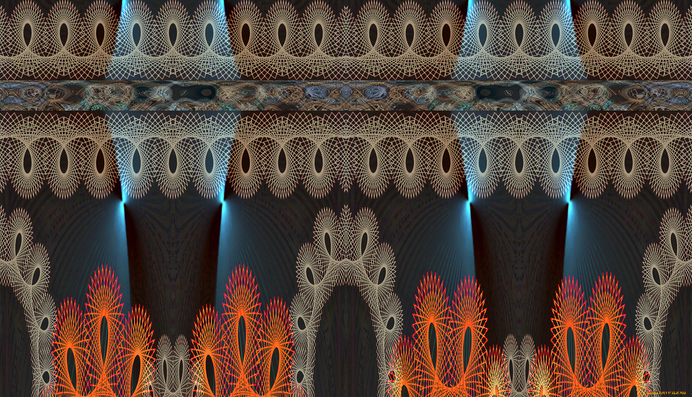 3д, графика, fractal, фракталы, узор, цвета