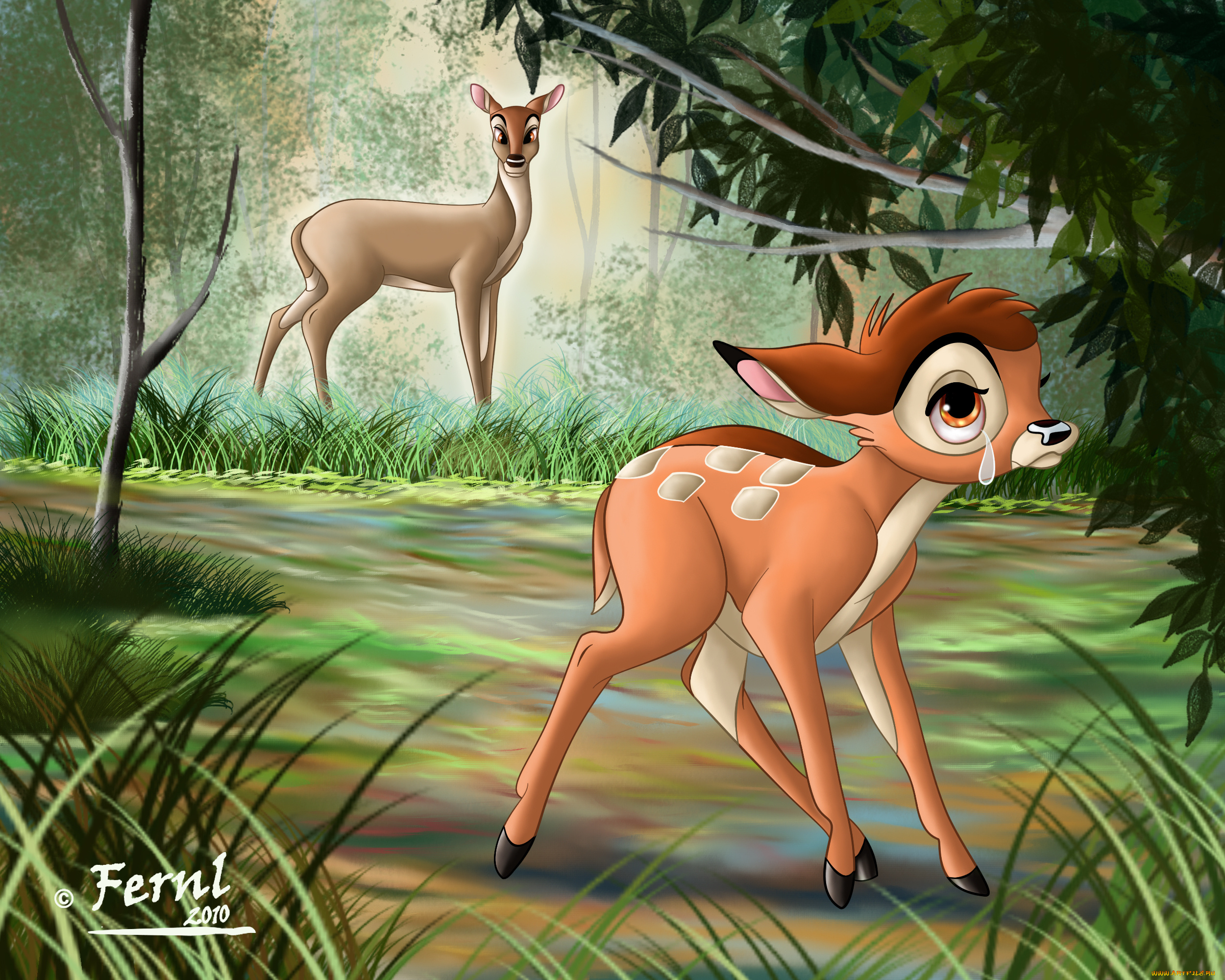 мультфильмы, bambi, олень