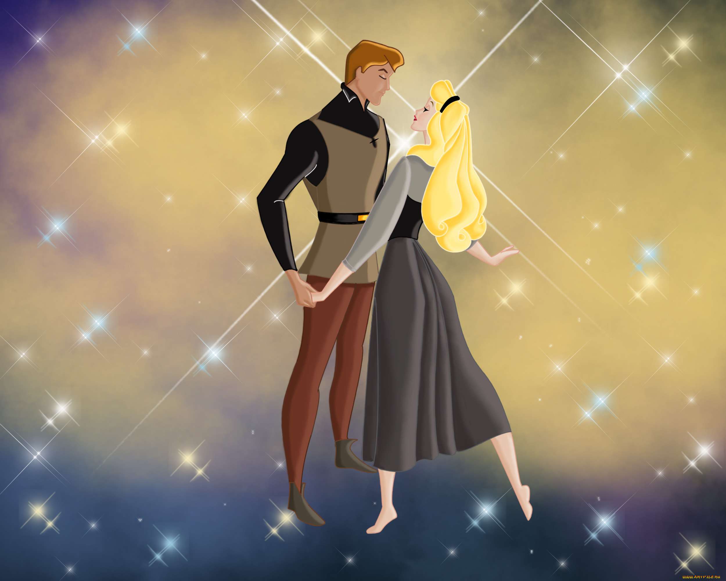 мультфильмы, sleeping, beauty, девушка, парень