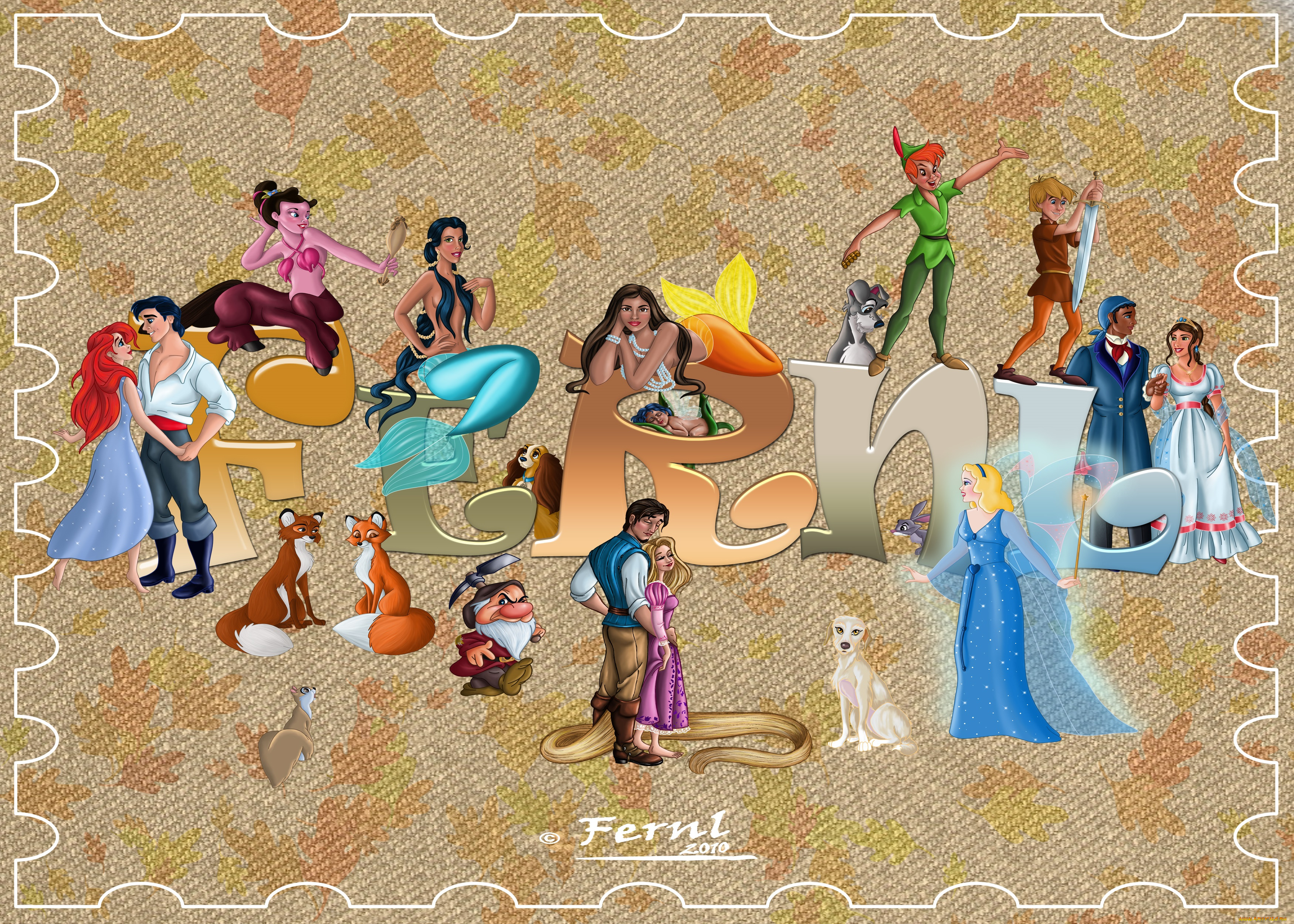 мультфильмы, unknown, разное, девушки, собаки, русалки