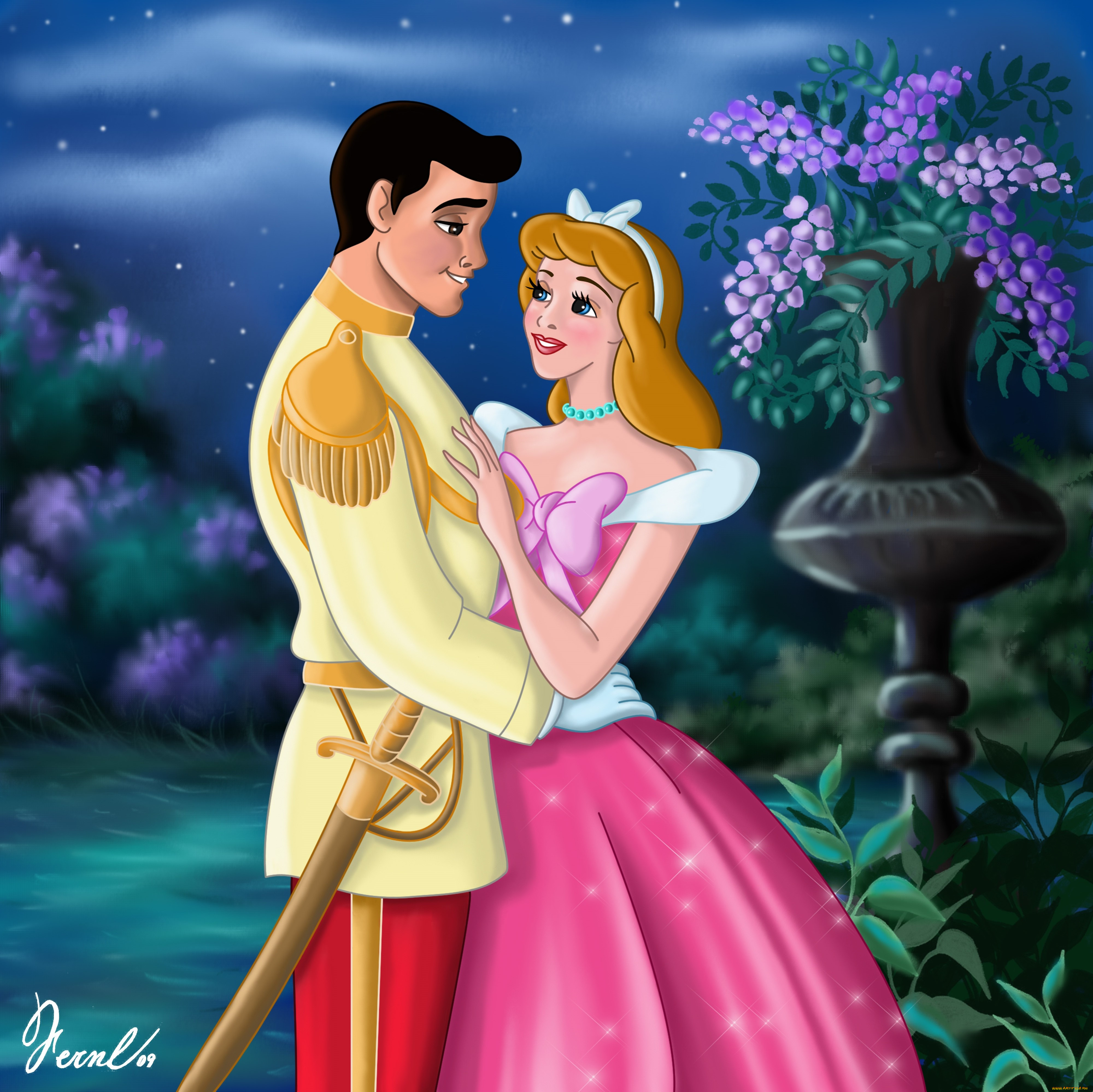 мультфильмы, cinderella, девушка, парень