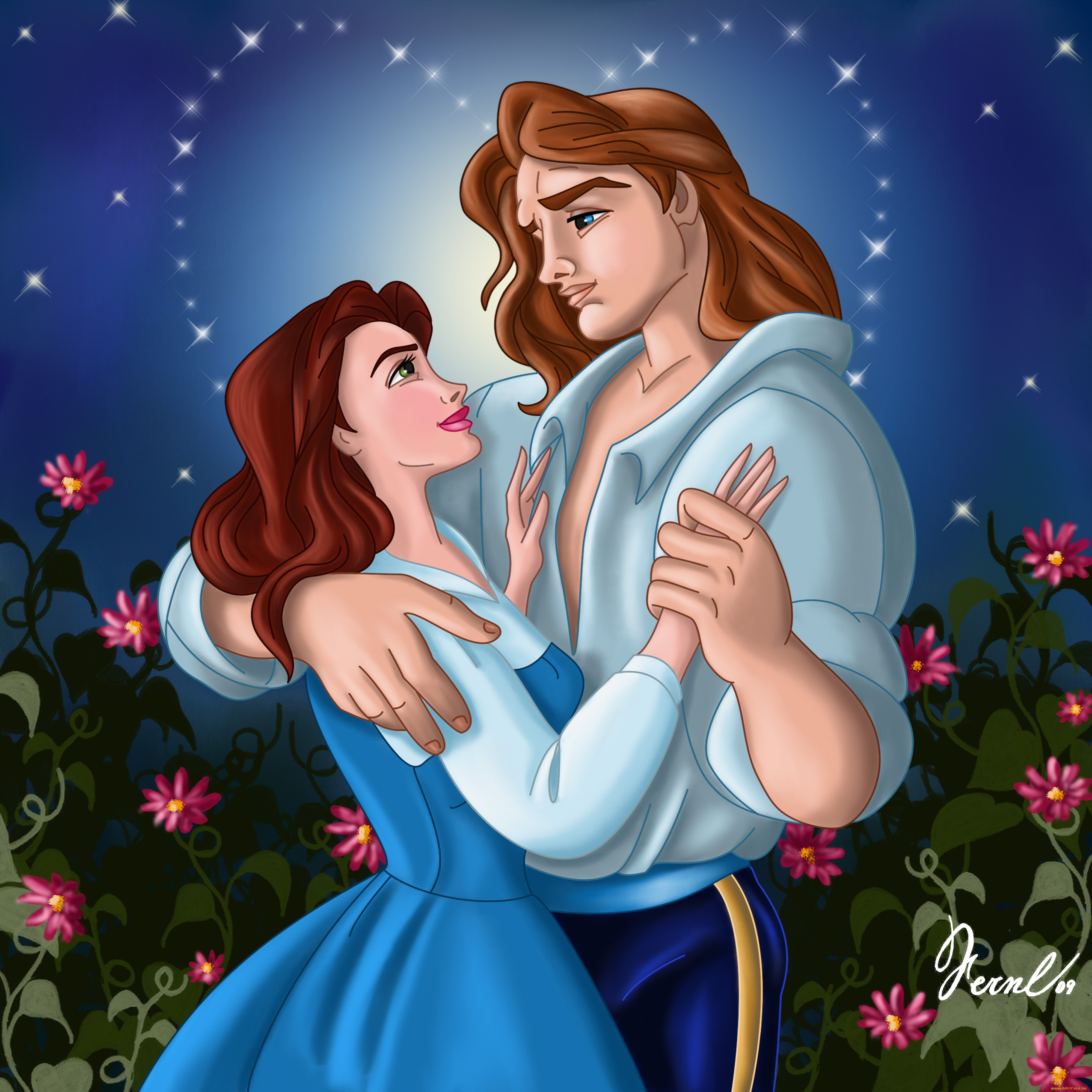 мультфильмы, beauty, and, the, beast, парень, девушка