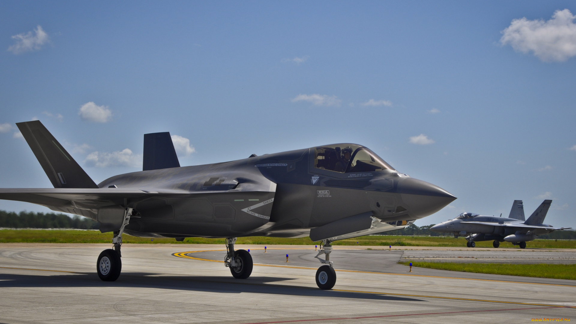 авиация, боевые, самолёты, lightning, ii, аэродром, американец, f-35, самолет, бомбардировщик