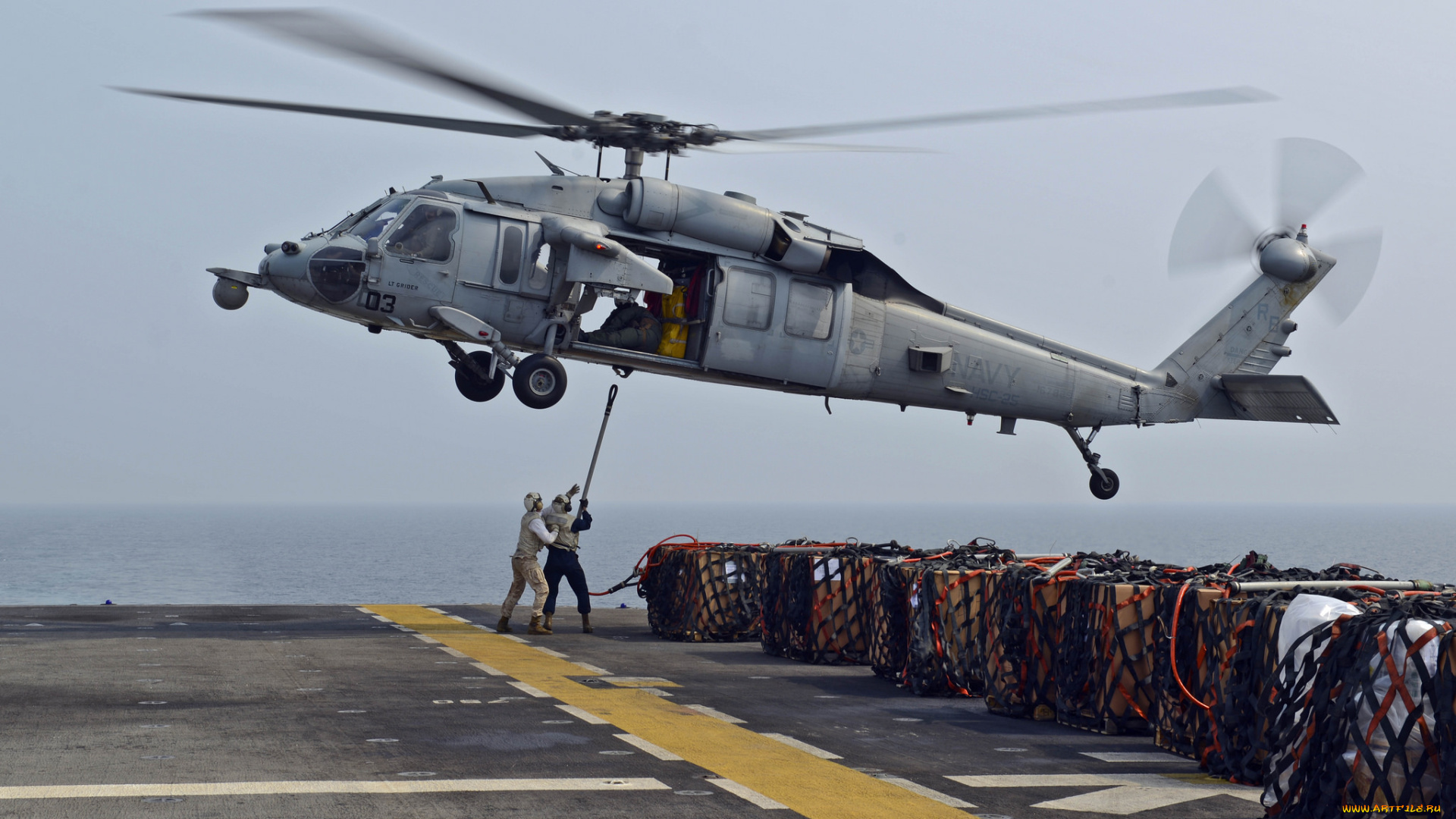 авиация, вертолёты, авианосец, палуба, вертолёт