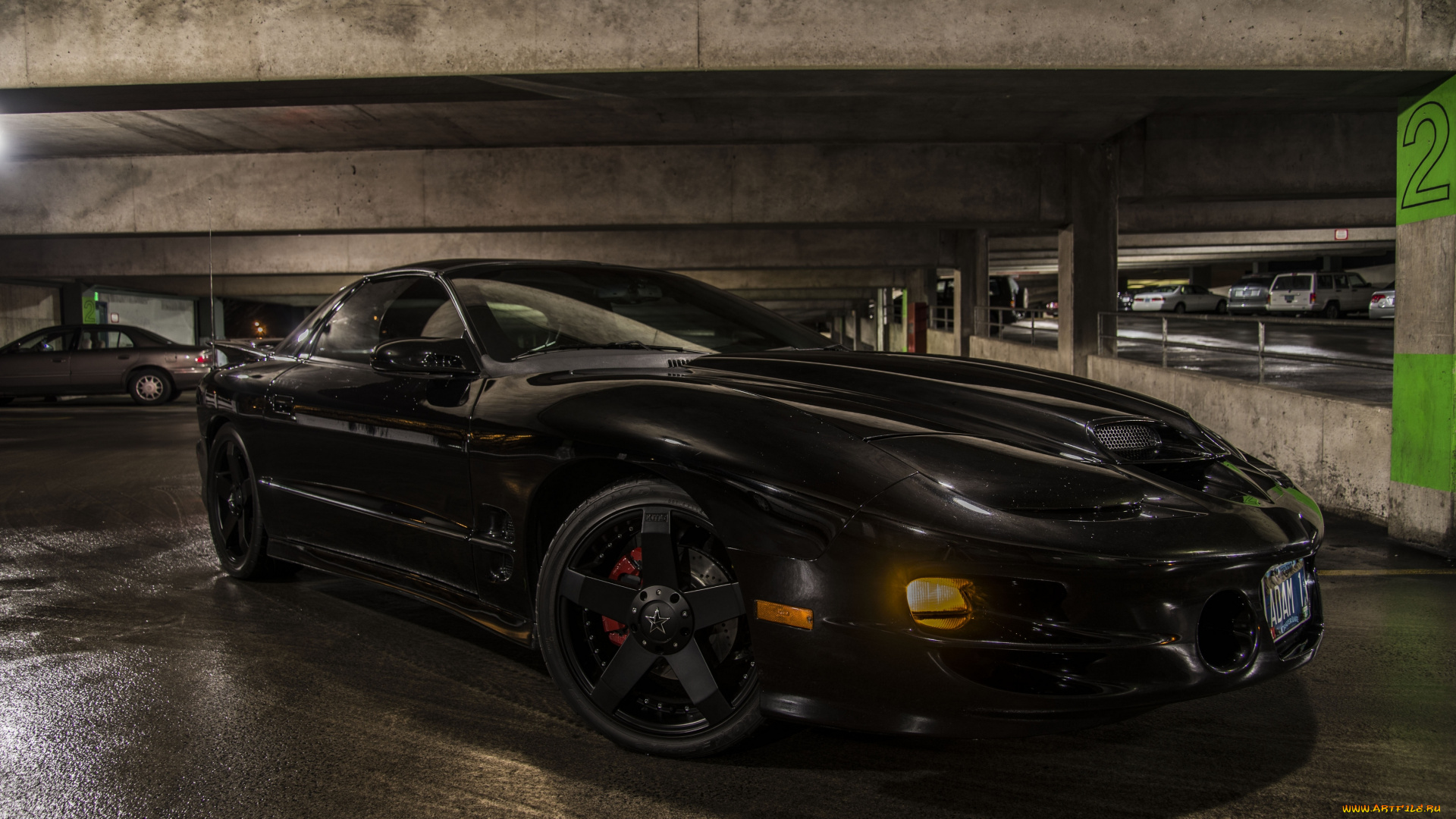 автомобили, pontiac, чёрный, парковка